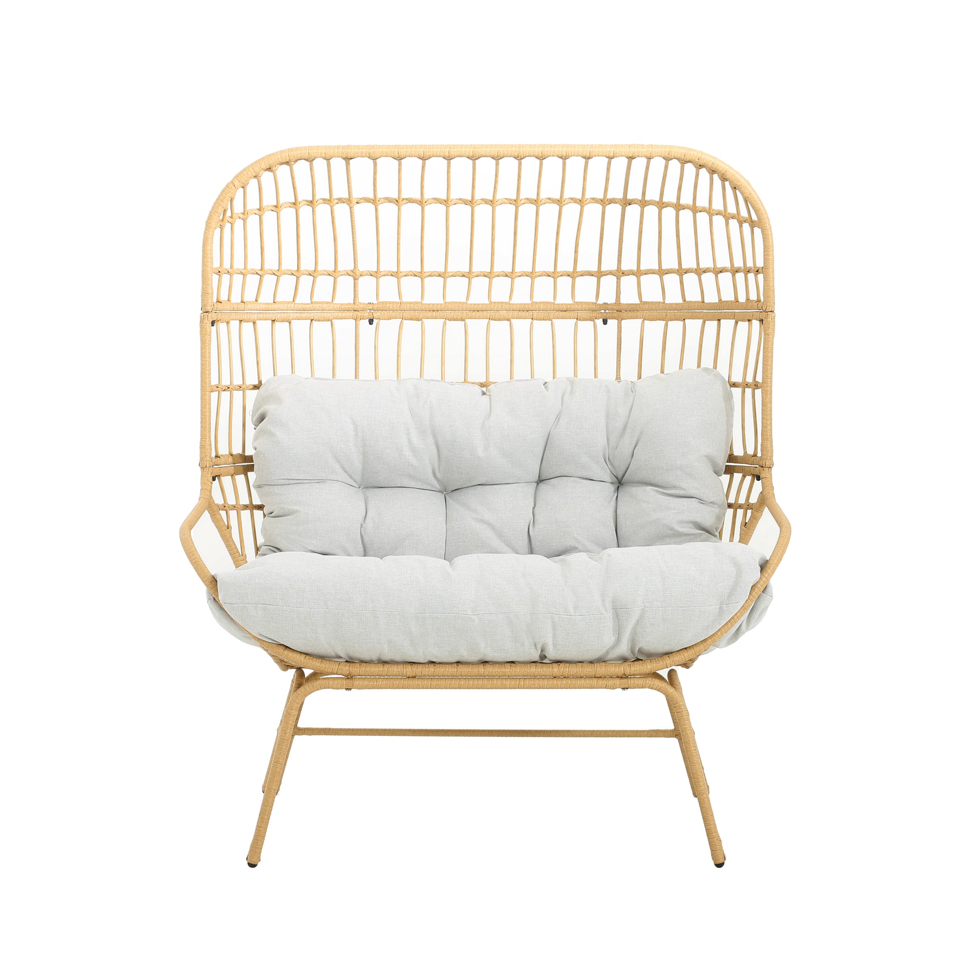 Palos Outdoor Wicker Loveseat - Light Brown