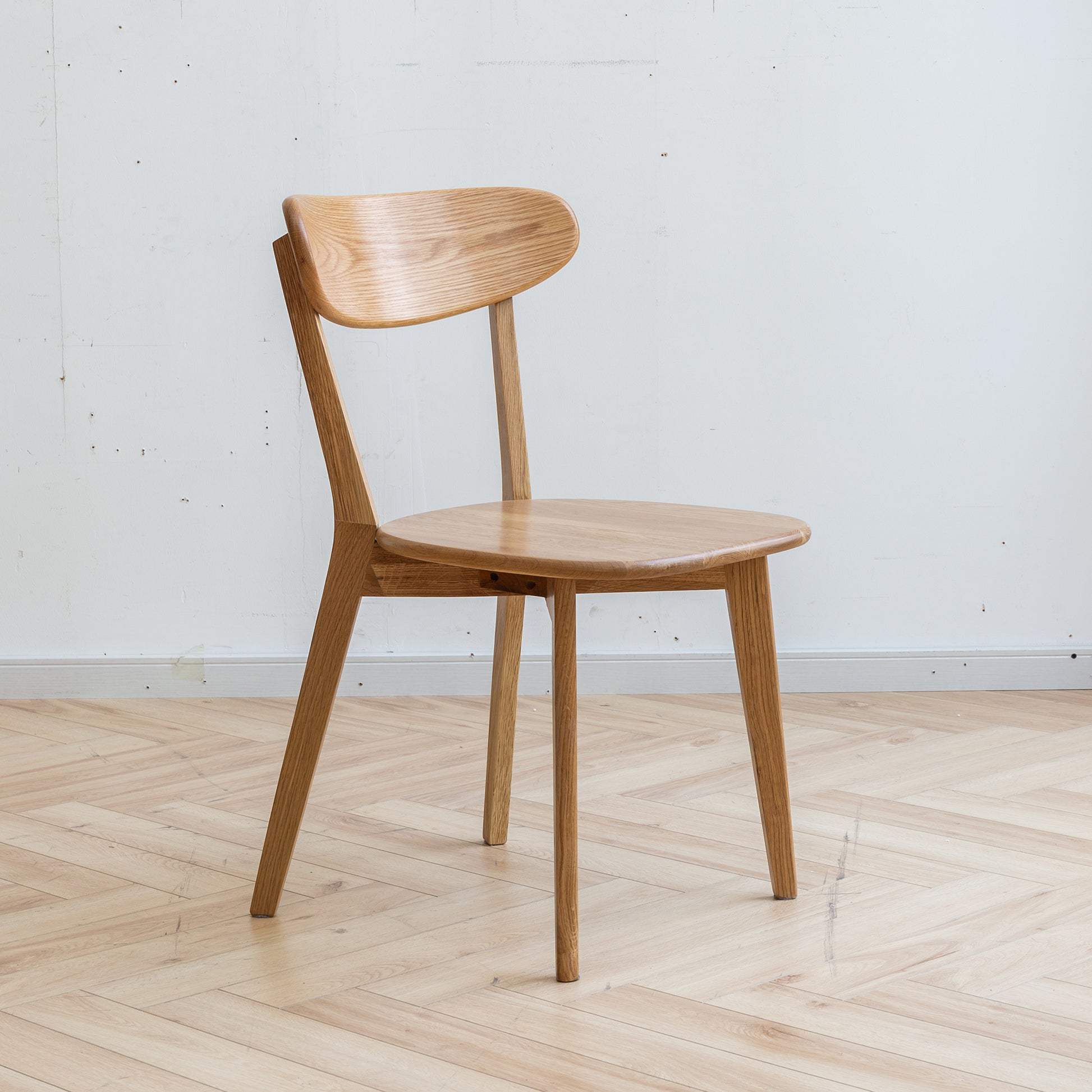Set of 4 Classic Solid Oak Dining Chairs Premium Seats 46.5x54x80cm