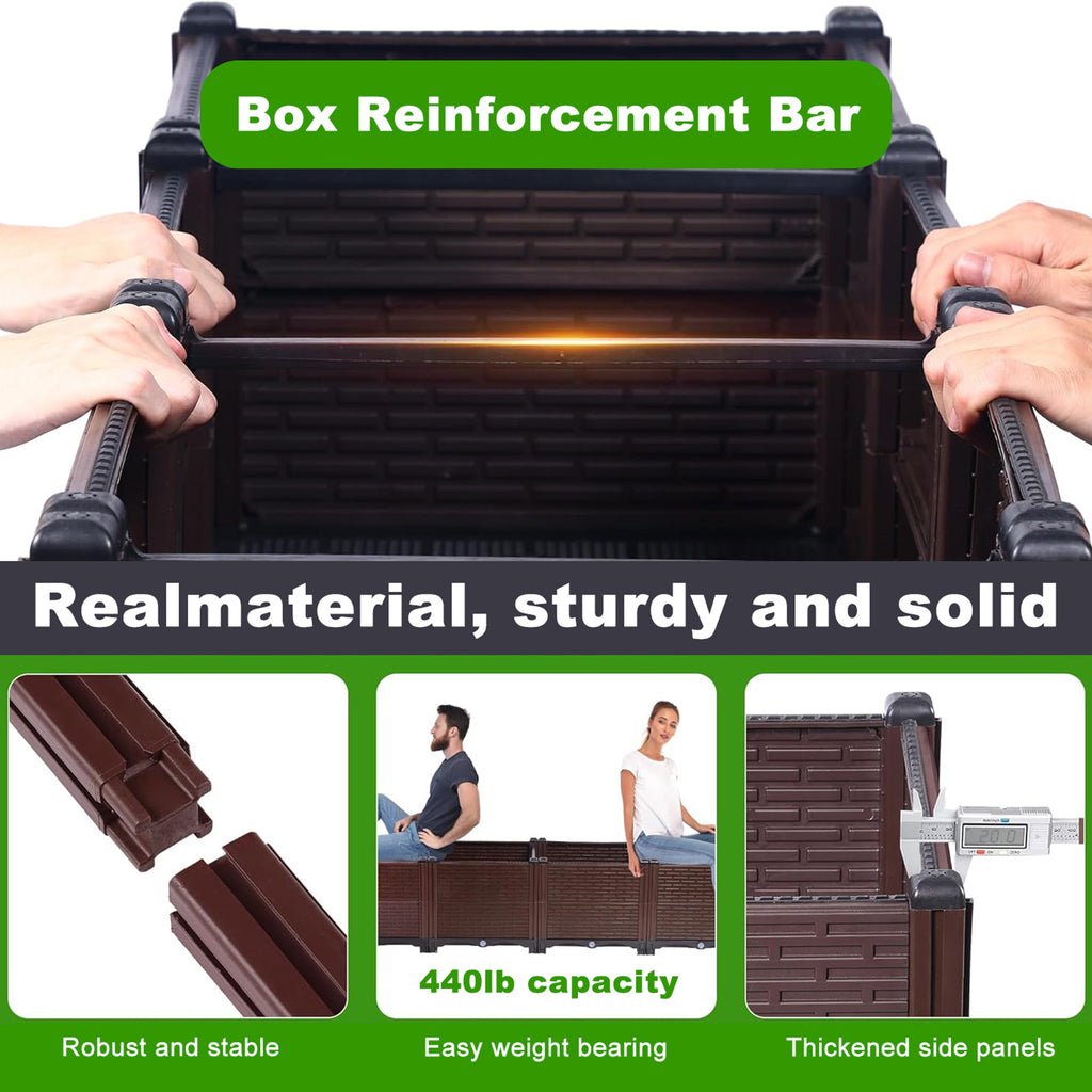 Self Watering Raised Garden Bed Kit Elevated Planter Boxes for Outdoor Flowers Vegetables Herbs
