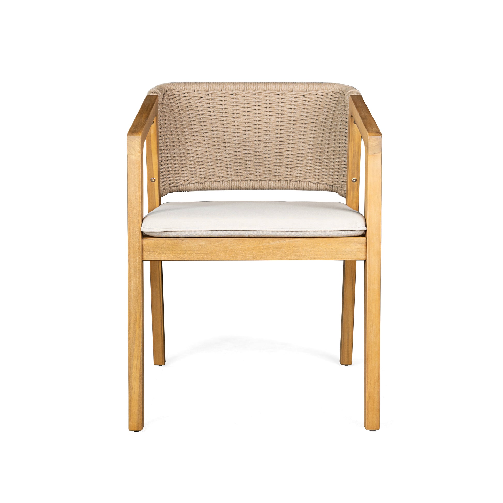 Outdoor Wicker Dining Chair Set with Cushions, 2-Pack, Weather Resistant Patio Seating