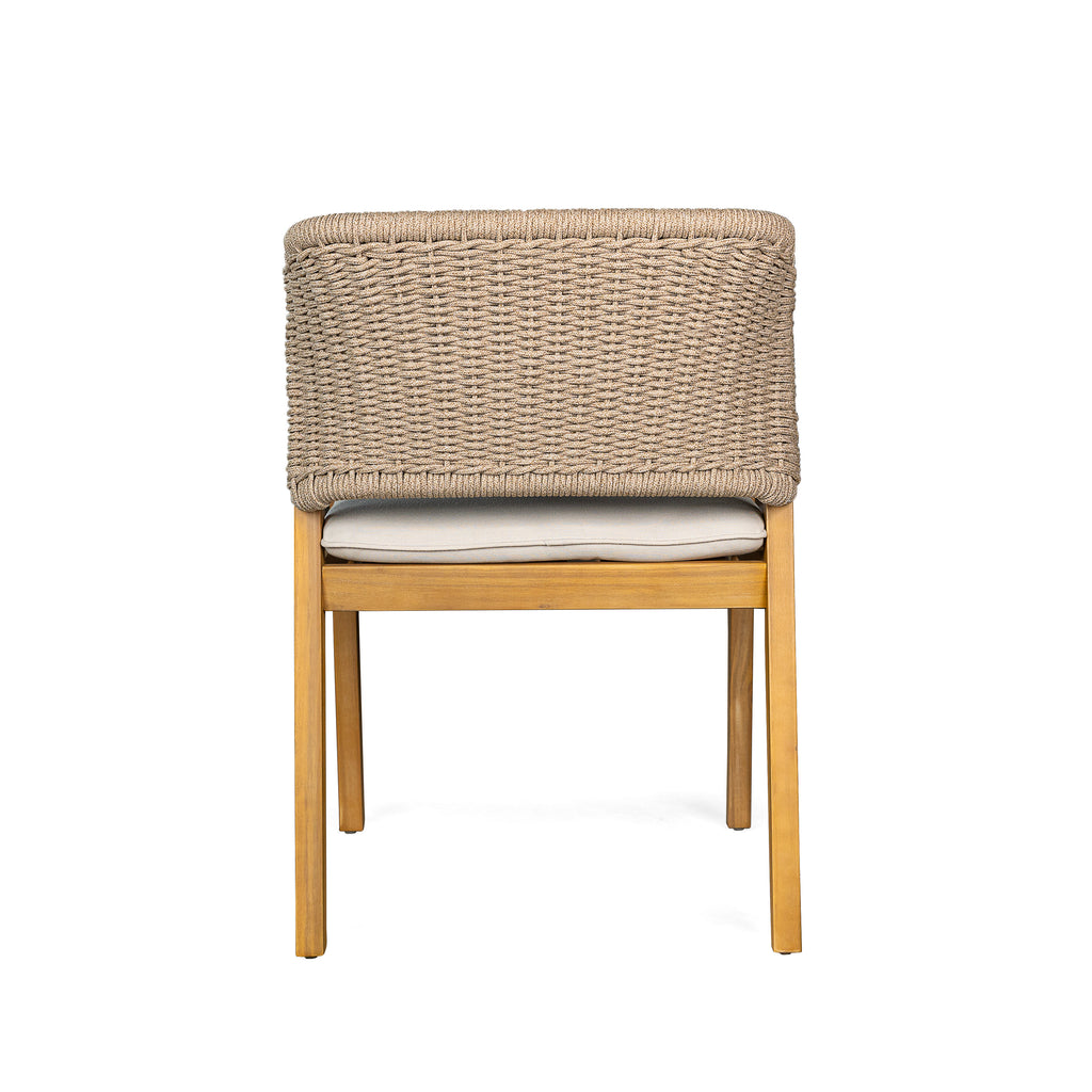 Outdoor Wicker Dining Chair Set with Cushions, 2-Pack, Weather Resistant Patio Seating