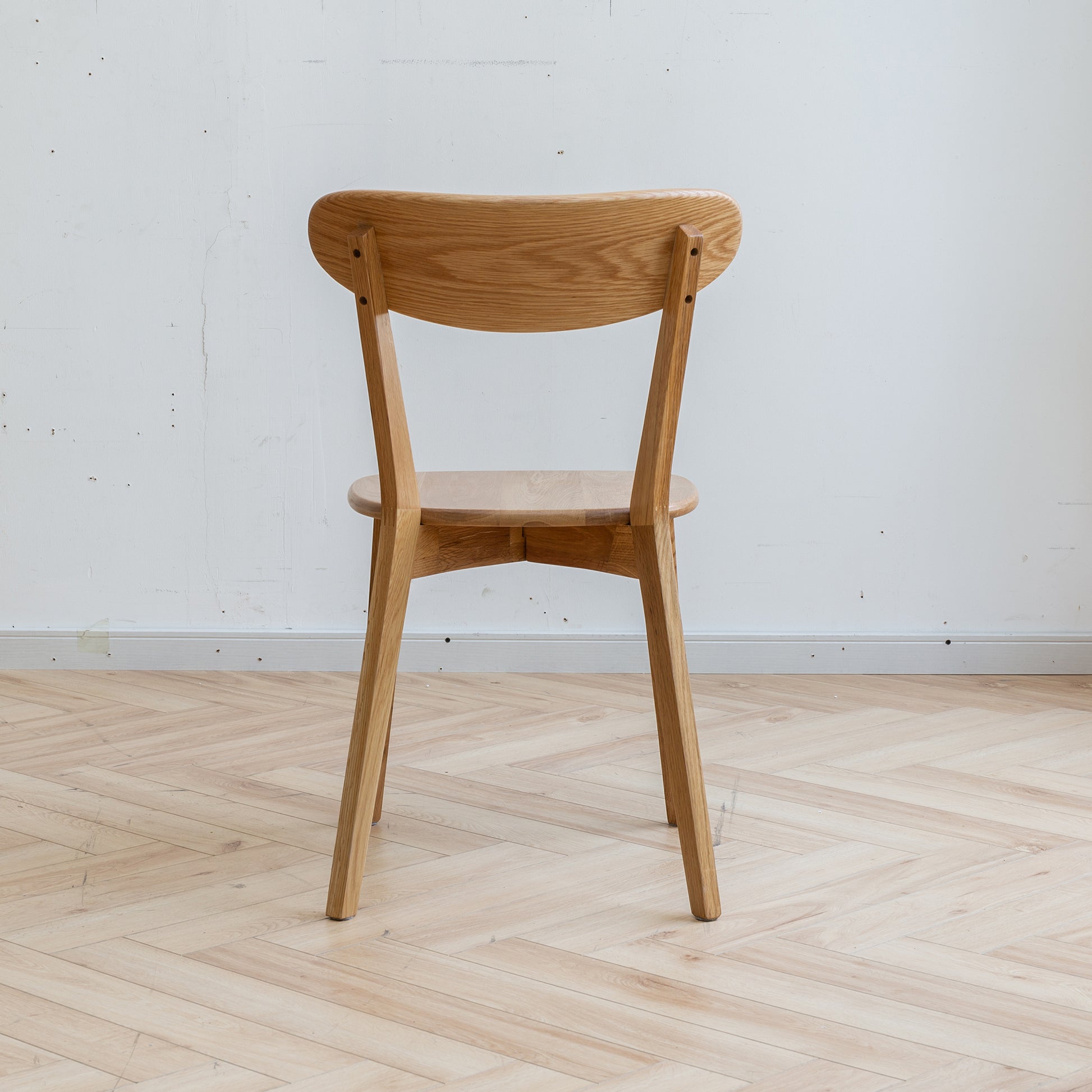 Set of 4 Classic Solid Oak Dining Chairs Premium Seats 46.5x54x80cm