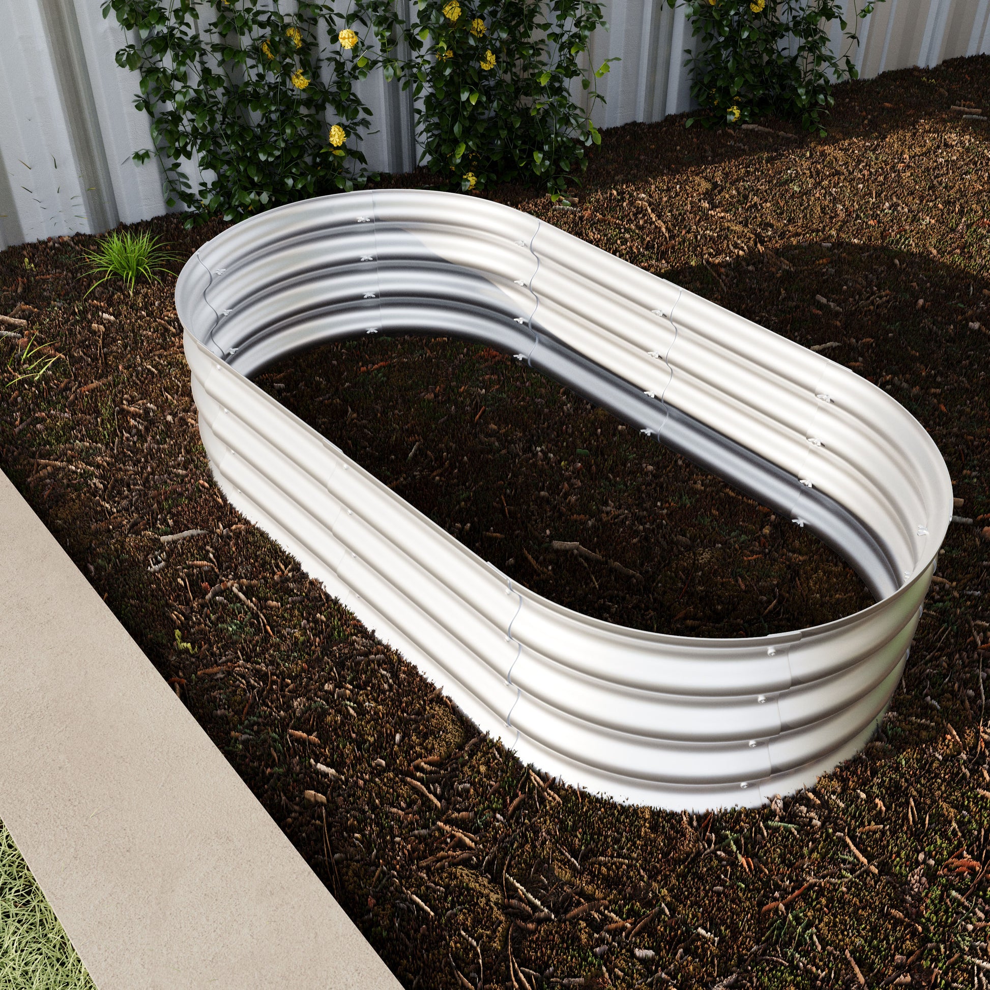 4x2x1ft Raised Garden Bed Kit, Galvanized Planter Raised Garden Beds for Outdoor for Vegetables,Flowers &Herbs, Heavy Duty, Rust-Resistant, Easy Assembly