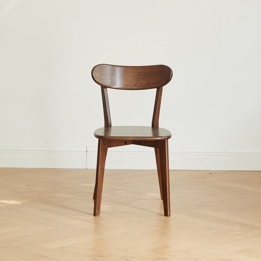 Set of 2 Solid Oak Dining Chairs Versatile Furniture 46.5x54x80cm