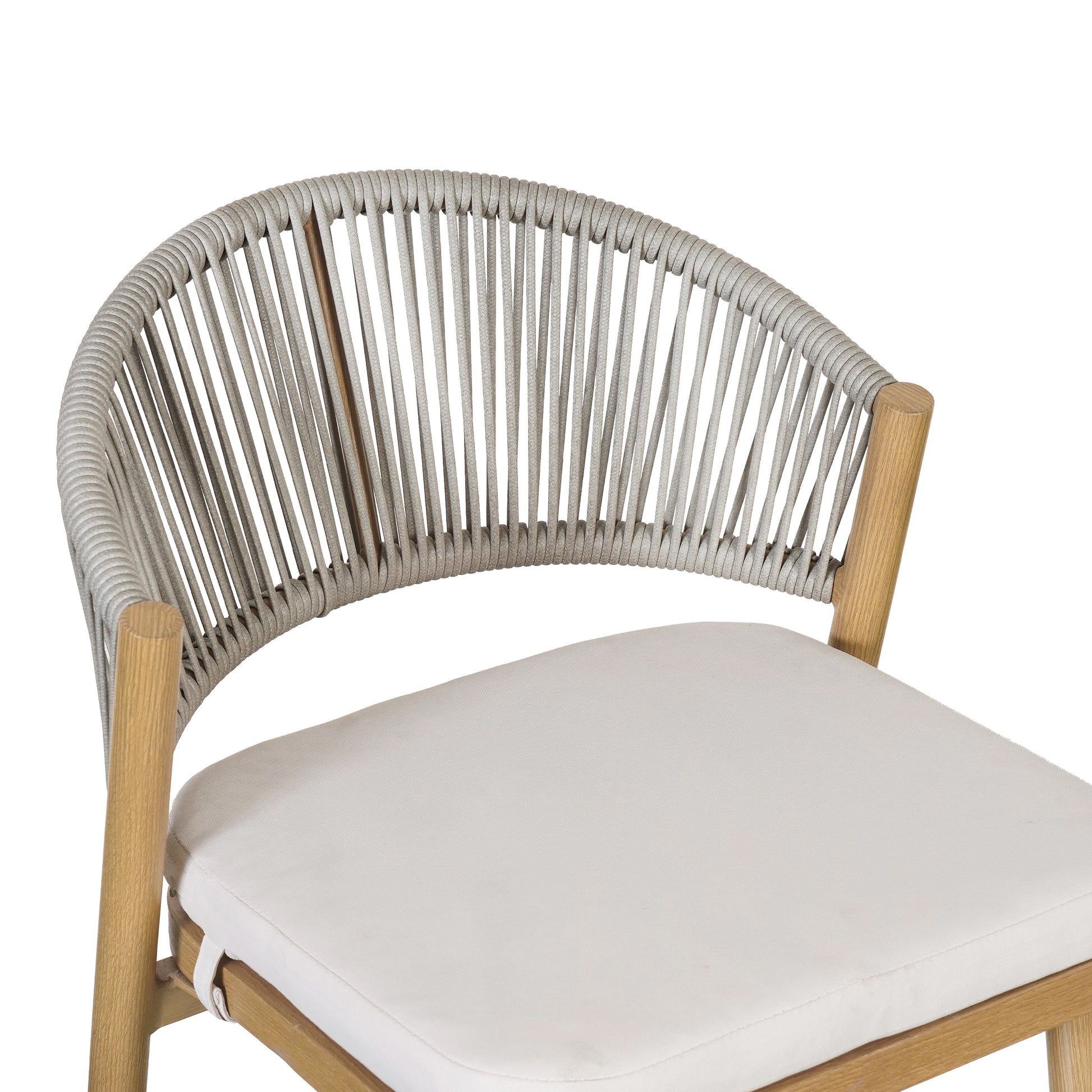 26" Outdoor Counter Stools Set of 2, Aluminum PE Rattan Backrest, Maple Finish Patio Bar Stools