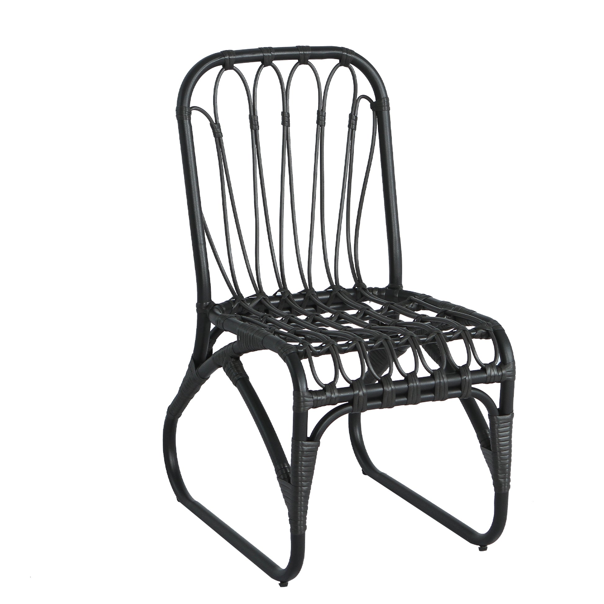 Outdoor Rattan Dining Chairs Set of 2 Wicker Patio Chairs with Washable Cushions