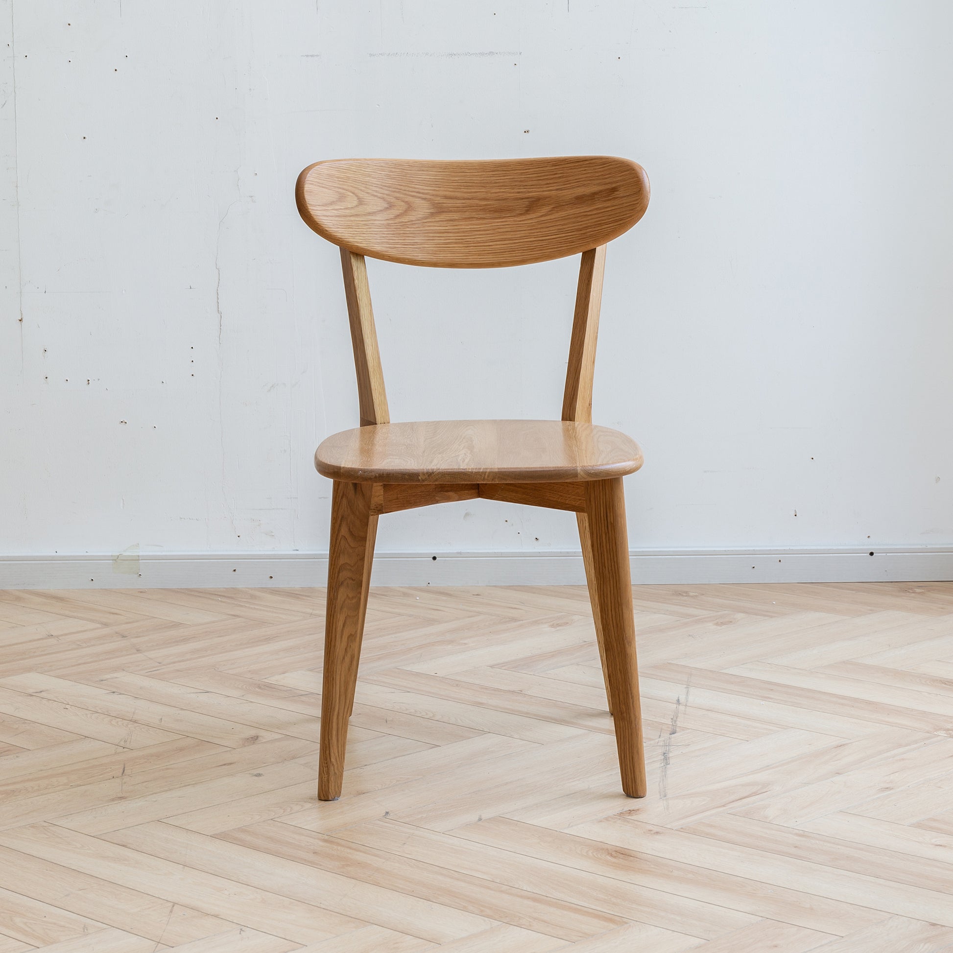 Set of 2 Rustic Solid Oak Wood Dining Chairs Kitchen 46.5x54x80cm