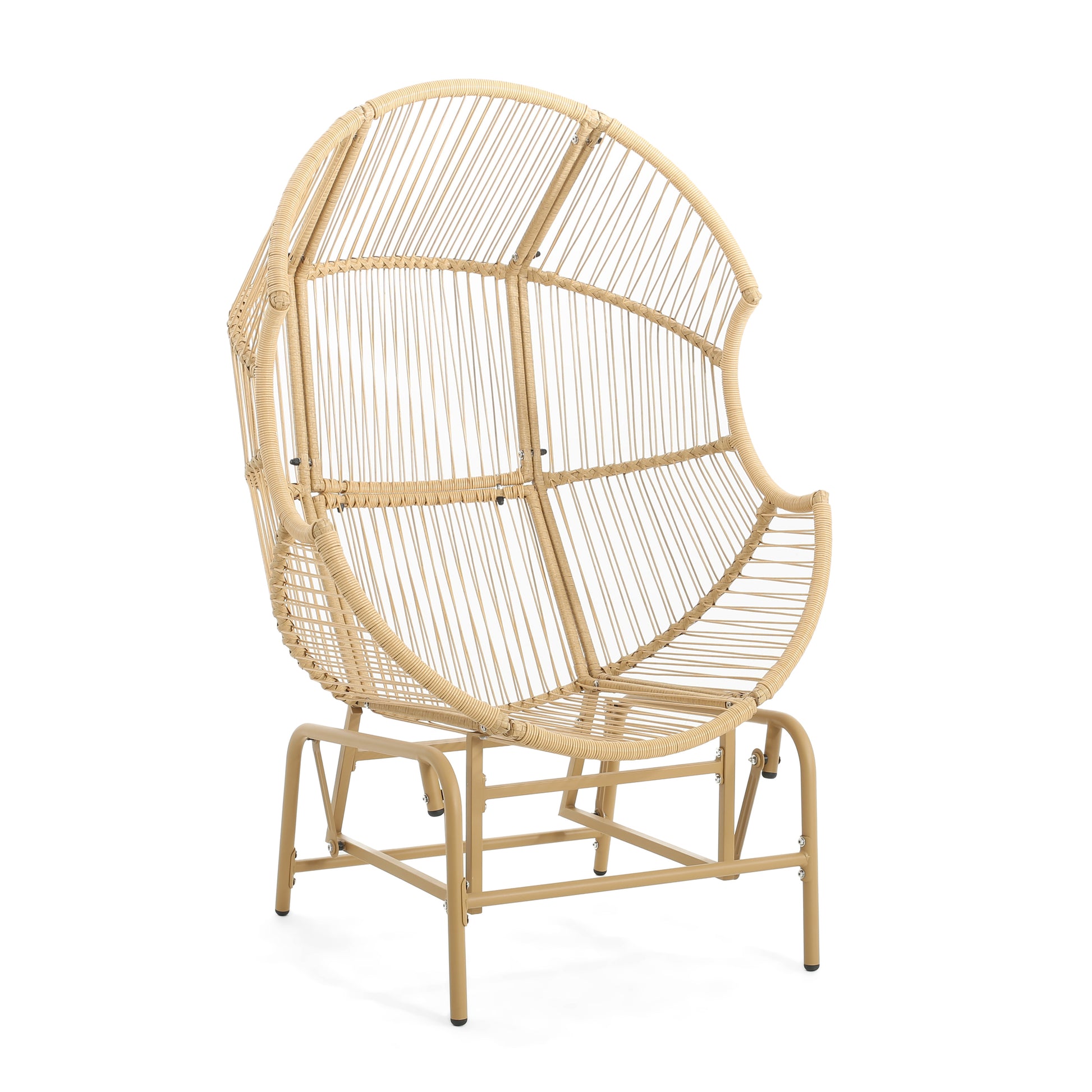 Palos Outdoor Wicker Glider Chair - Light Brown