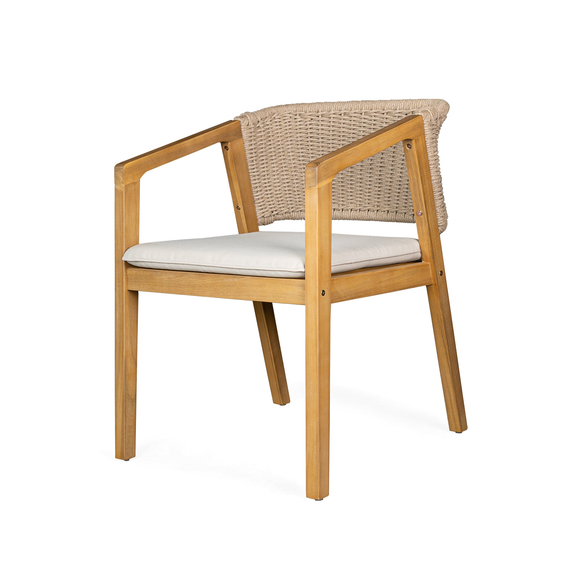 Outdoor Wicker Dining Chair Set with Cushions, 2-Pack, Weather Resistant Patio Seating
