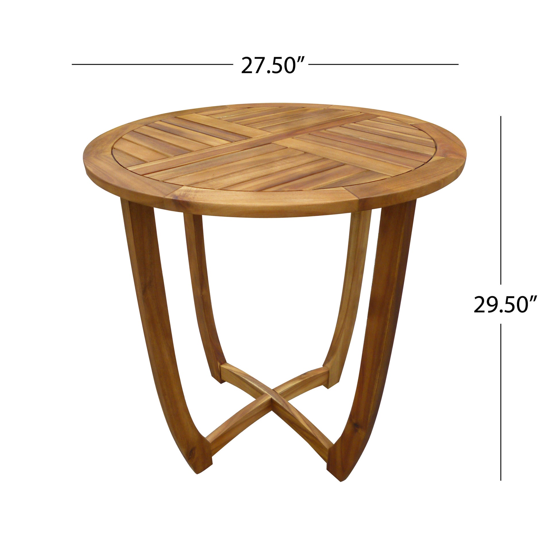 3 Pieces Outdoor Patio Dining Set, Hermosa KD Wood Table & Chairs with Cushions, Teak Finish