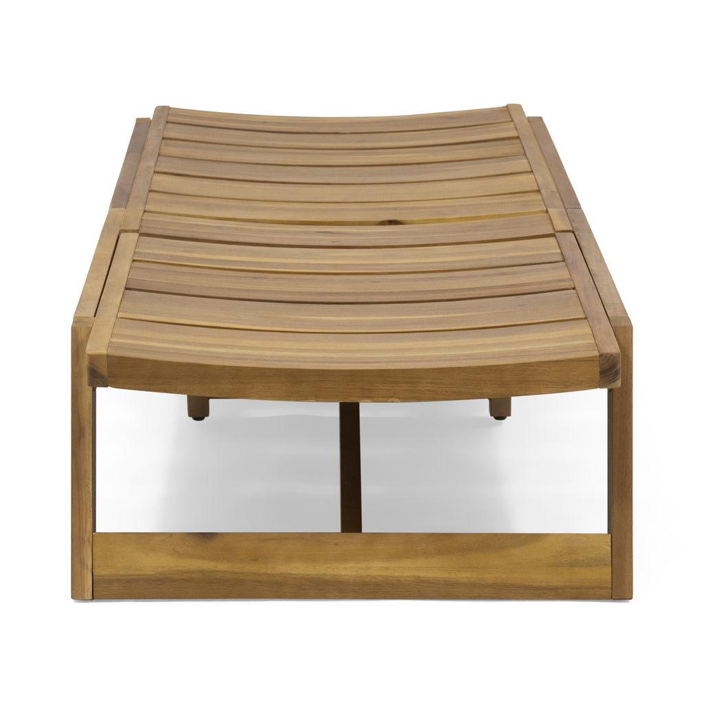 Outdoor Chaise Lounge, Solid Wood Patio Recliner, Weather Resistant for Pool & Backyard