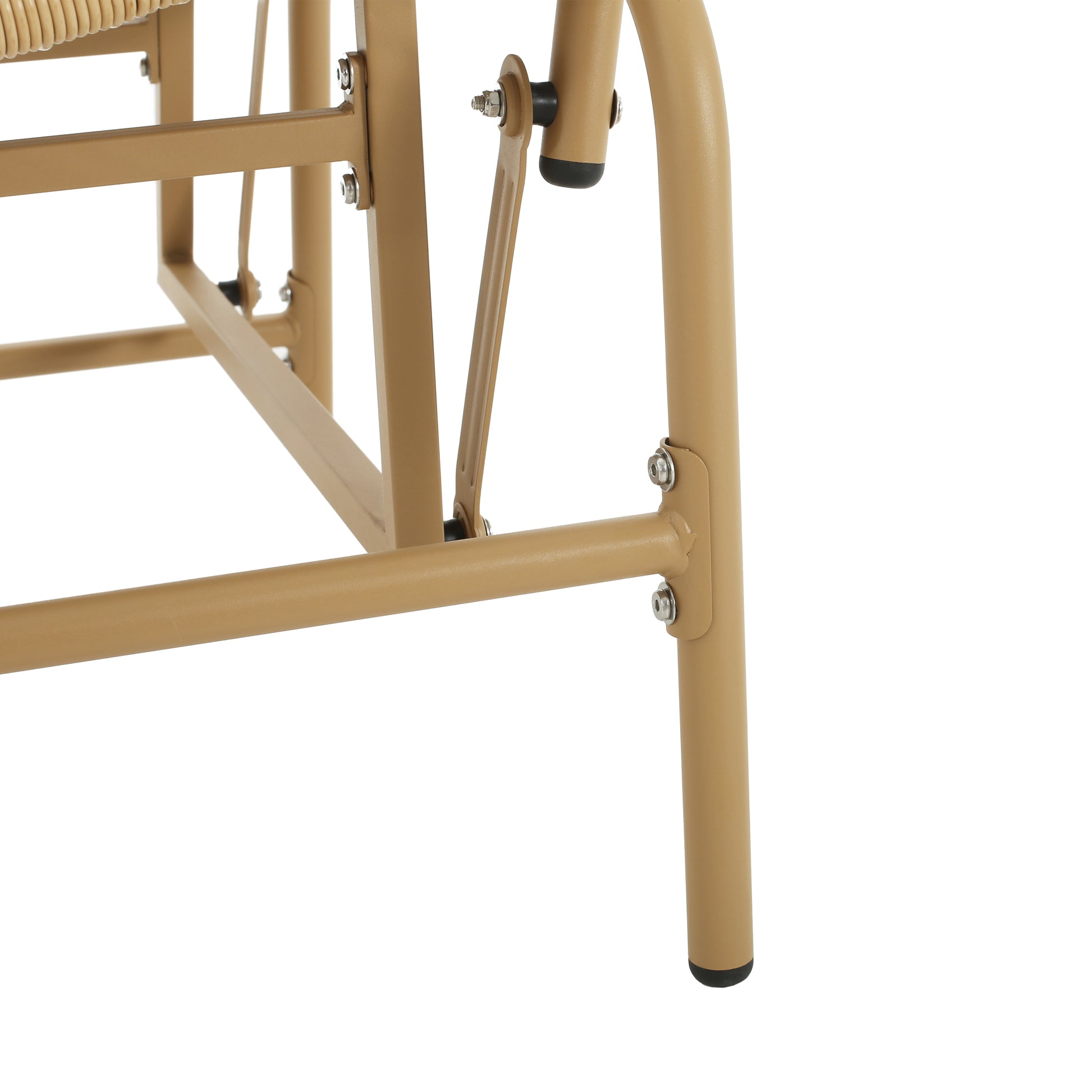 Palos Outdoor Wicker Glider Chair - Light Brown