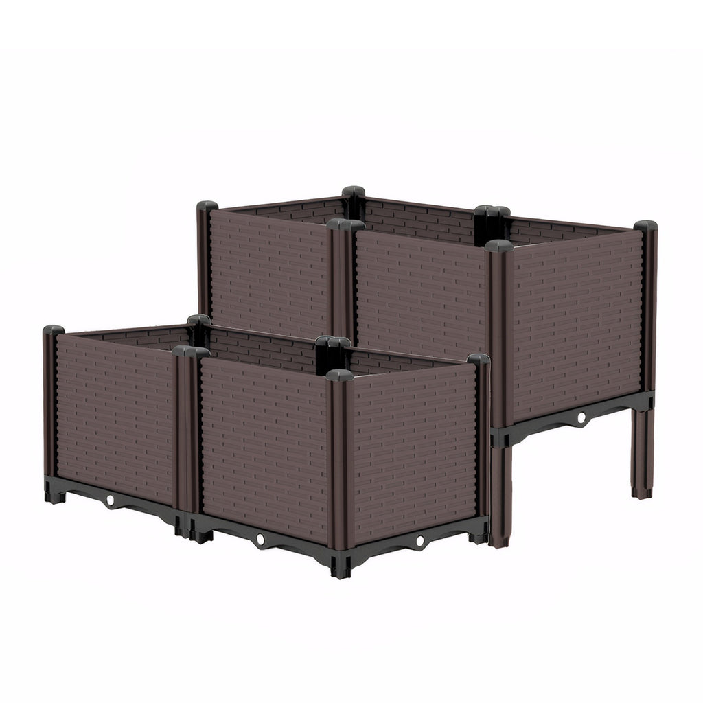 Self Watering Raised Garden Bed Kit Elevated Planter Boxes for Outdoor Flowers Vegetables Herbs