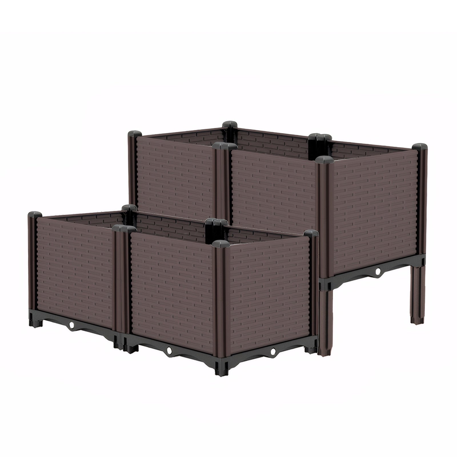 Self Watering Raised Garden Bed Kit Elevated Planter Boxes for Outdoor Flowers Vegetables Herbs