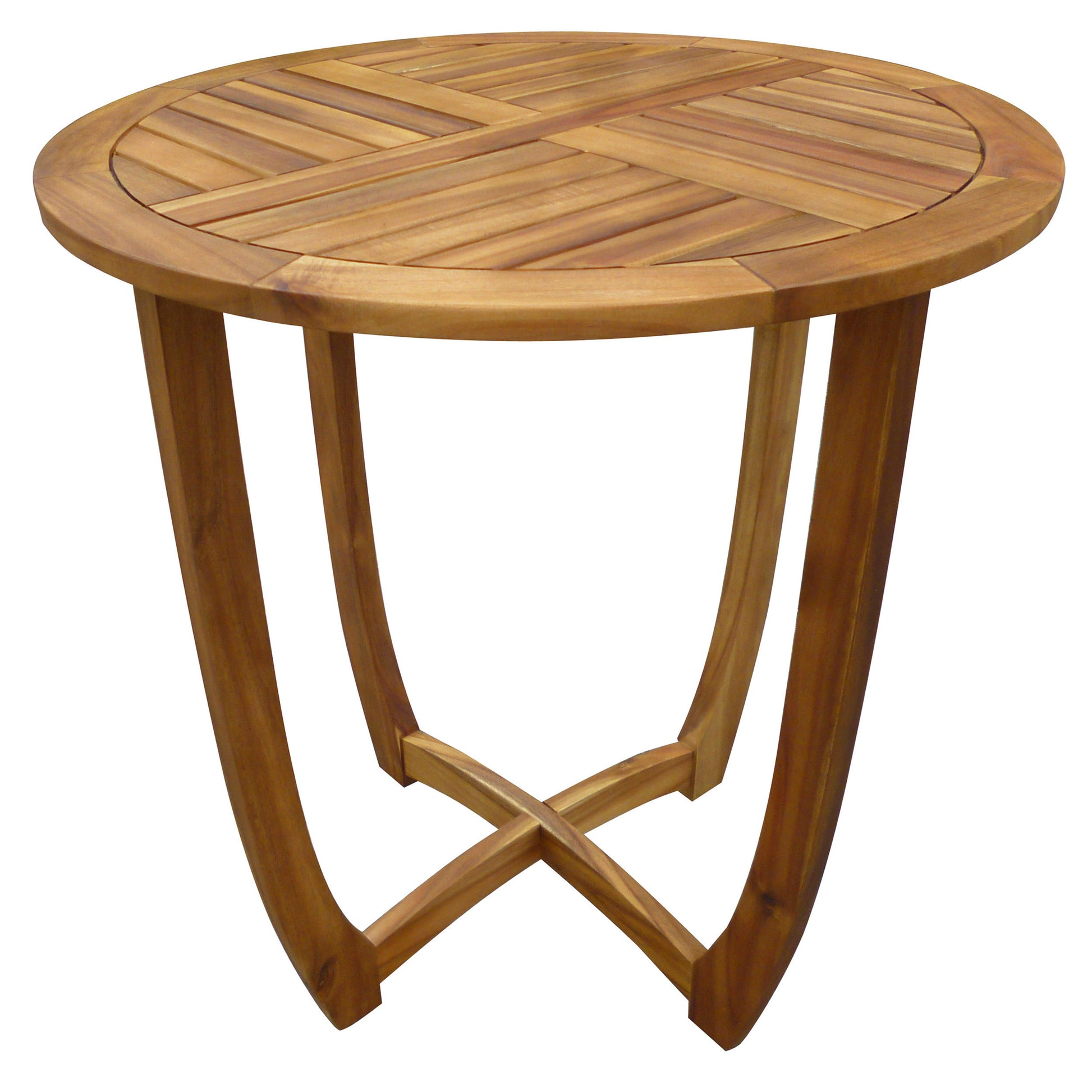 3 Pieces Outdoor Patio Dining Set, Hermosa KD Wood Table & Chairs with Cushions, Teak Finish