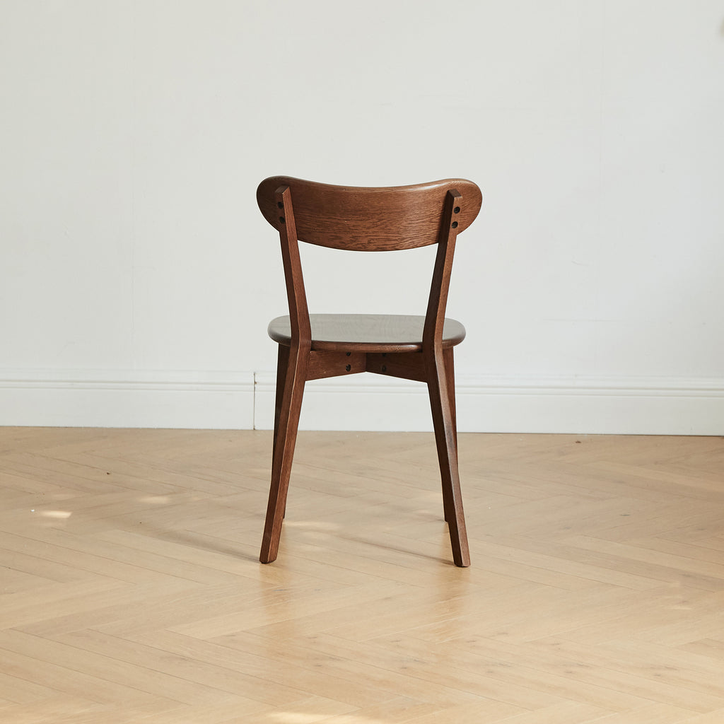 Set of 2 Solid Oak Dining Chairs Versatile Furniture 46.5x54x80cm