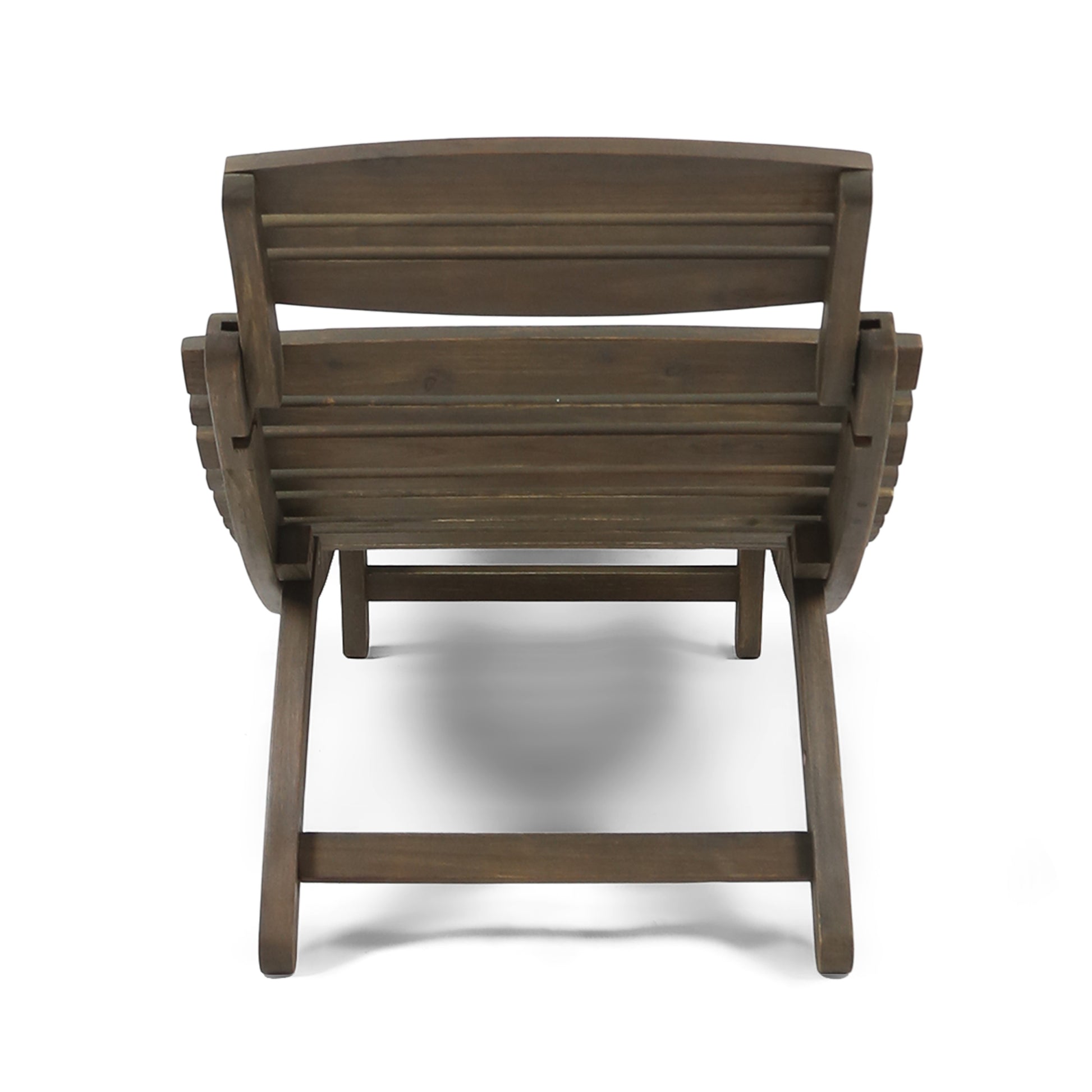 LAHAINA WOOD FOLDABLE CHAISE LOUNGE - GREY