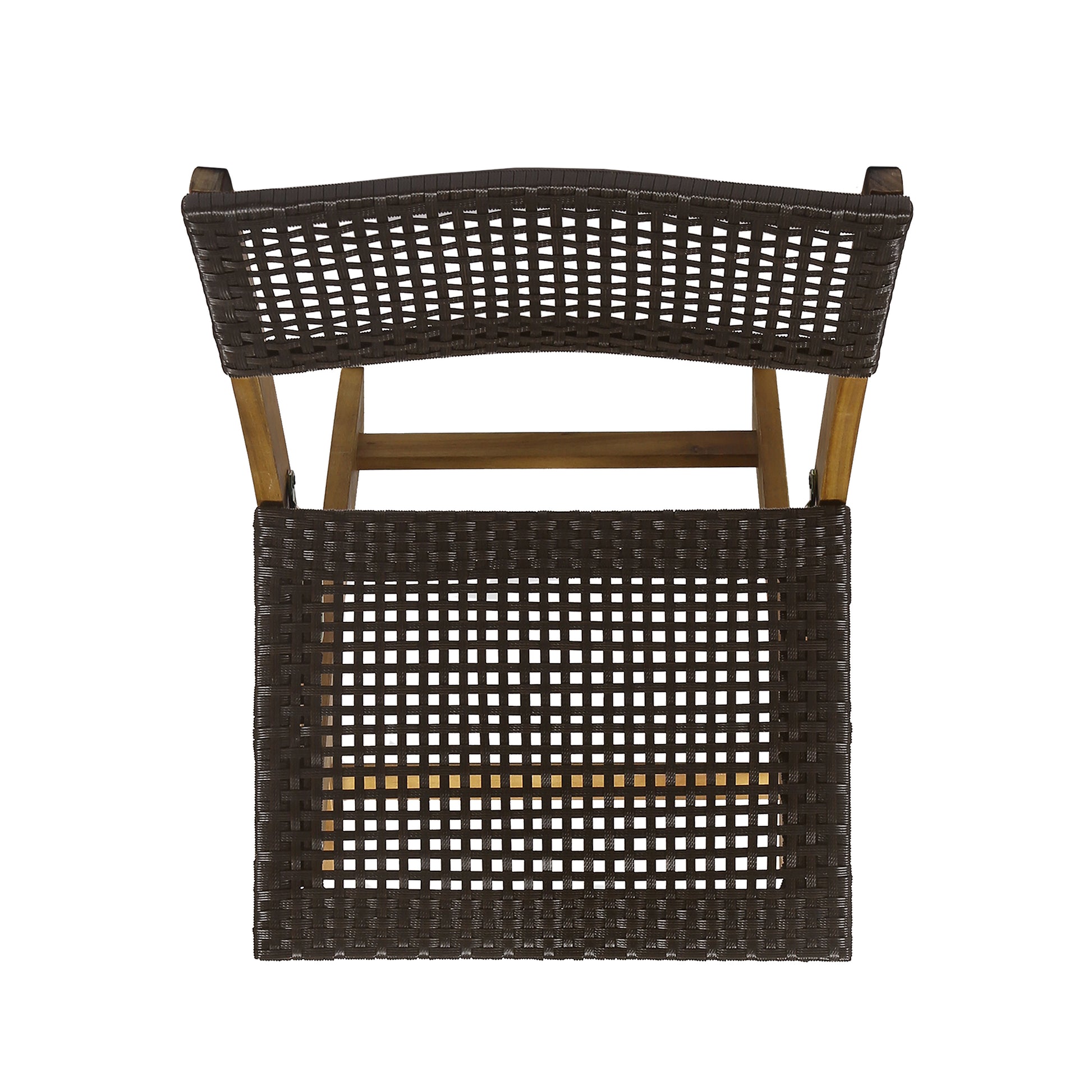 French Country Bistro Chairs Set of 2 Woven Back Dining Chairs for Indoor Outdoor