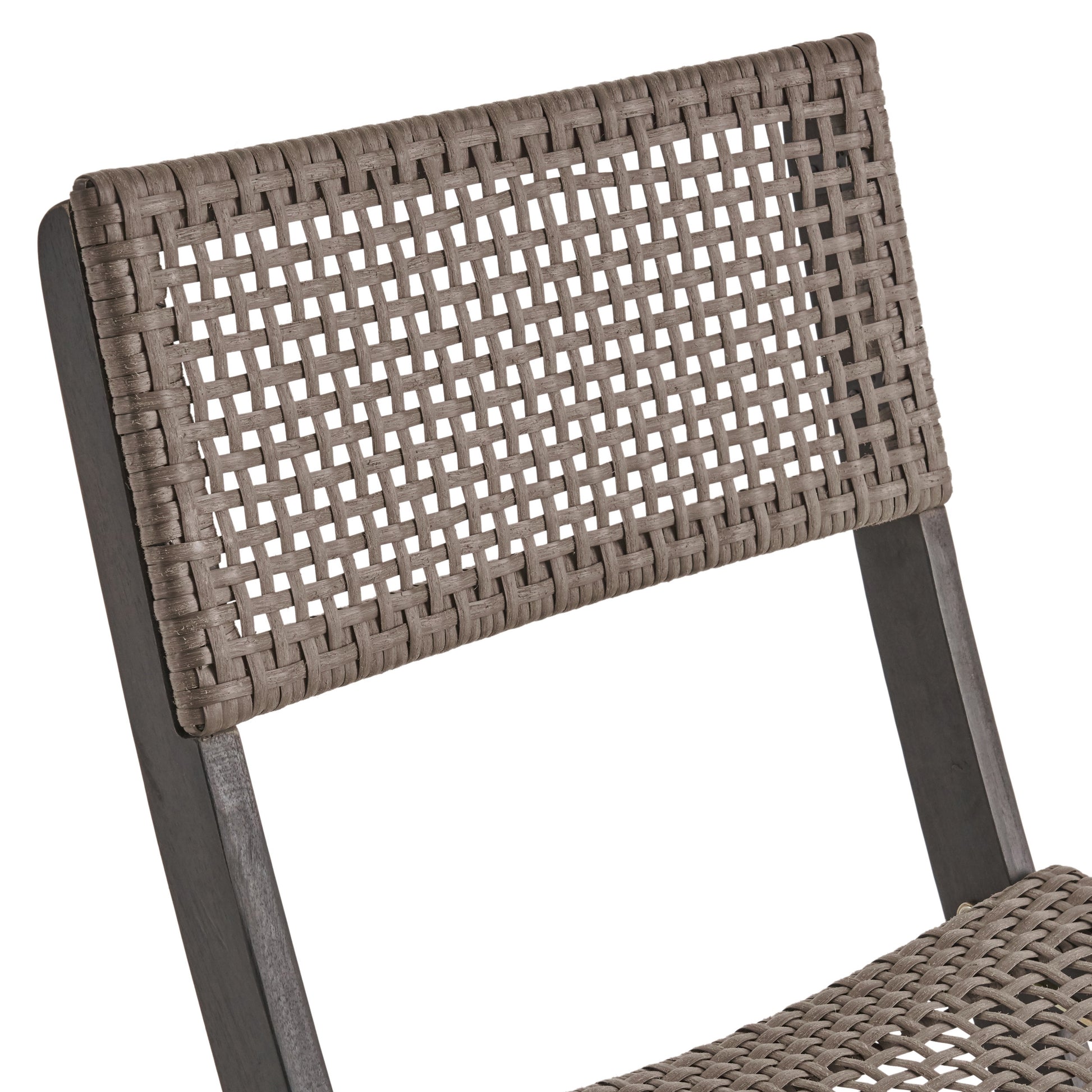 French Country Bistro Chairs Set of 2 Woven Back Dining Chairs for Indoor Outdoor