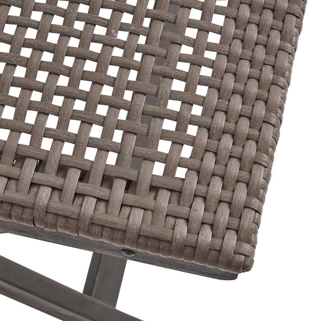 French Country Bistro Chairs Set of 2 Woven Back Dining Chairs for Indoor Outdoor