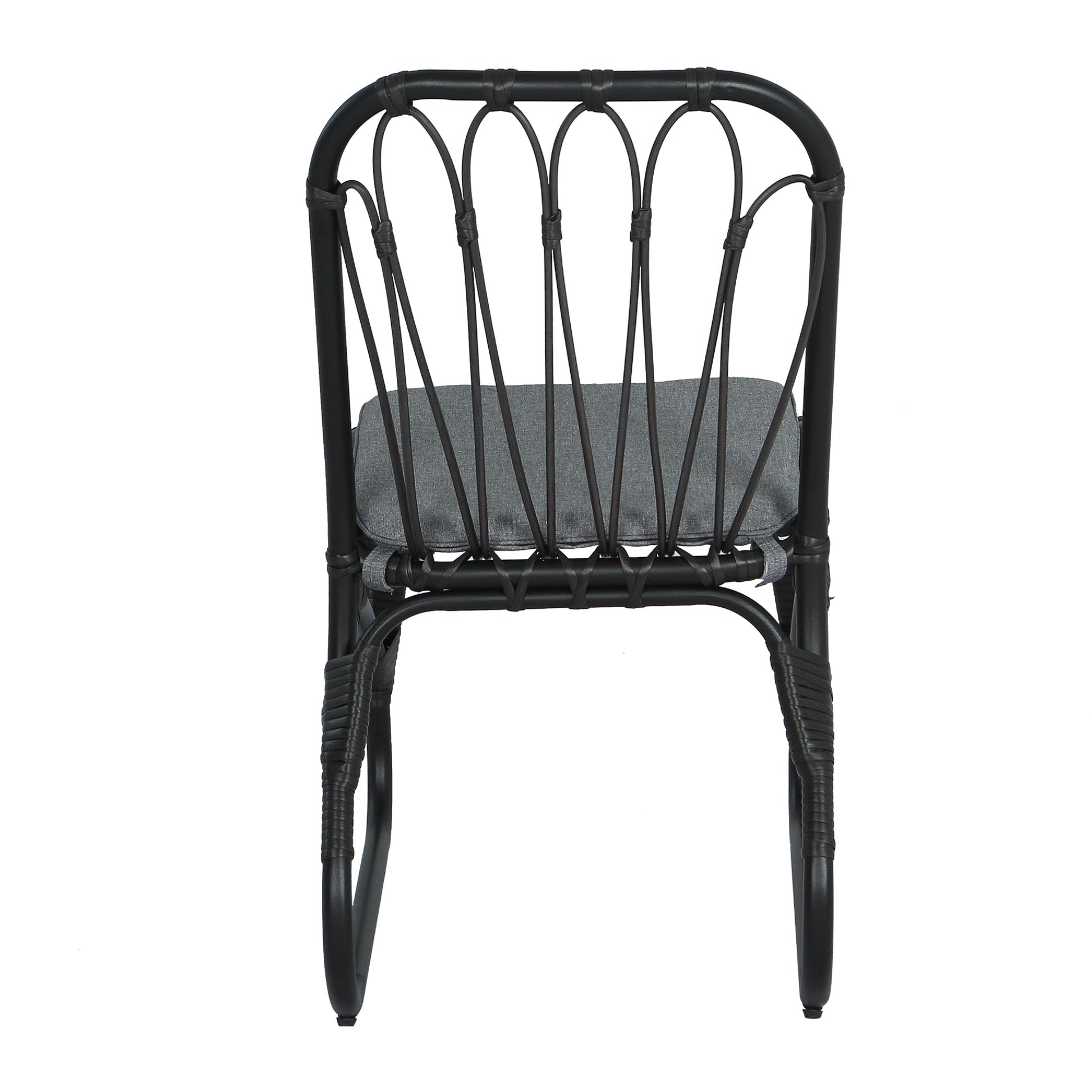 Outdoor Rattan Dining Chairs Set of 2 Wicker Patio Chairs with Washable Cushions