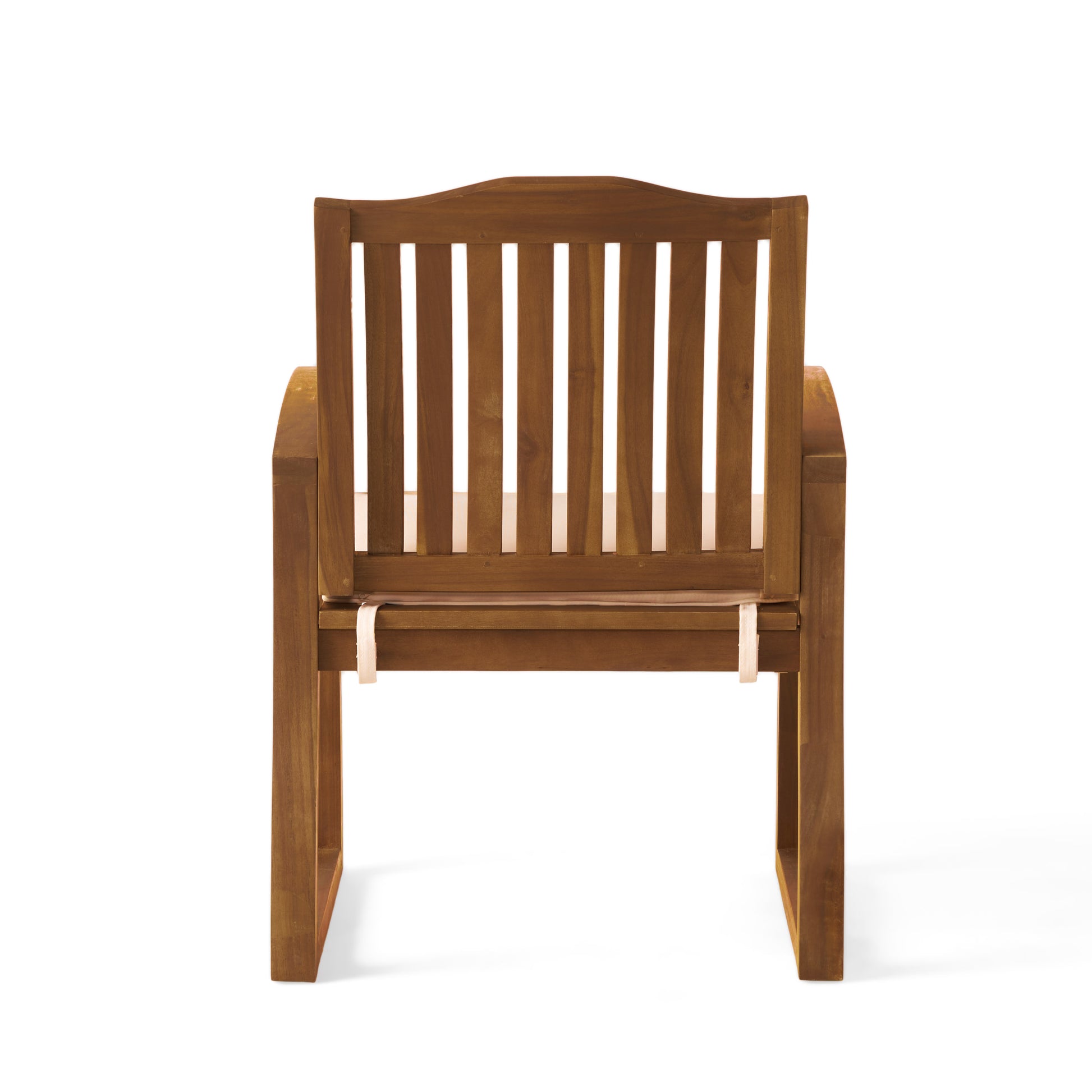 Mid-Century Modern Wood Armchair Upholstered Accent Chair for Living Room