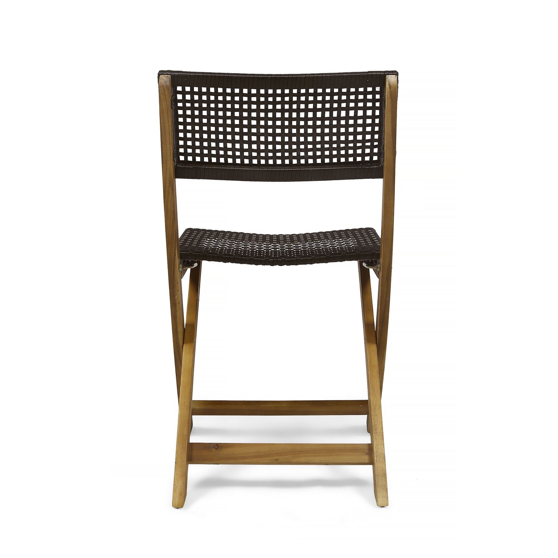 French Country Bistro Chairs Set of 2 Woven Back Dining Chairs for Indoor Outdoor