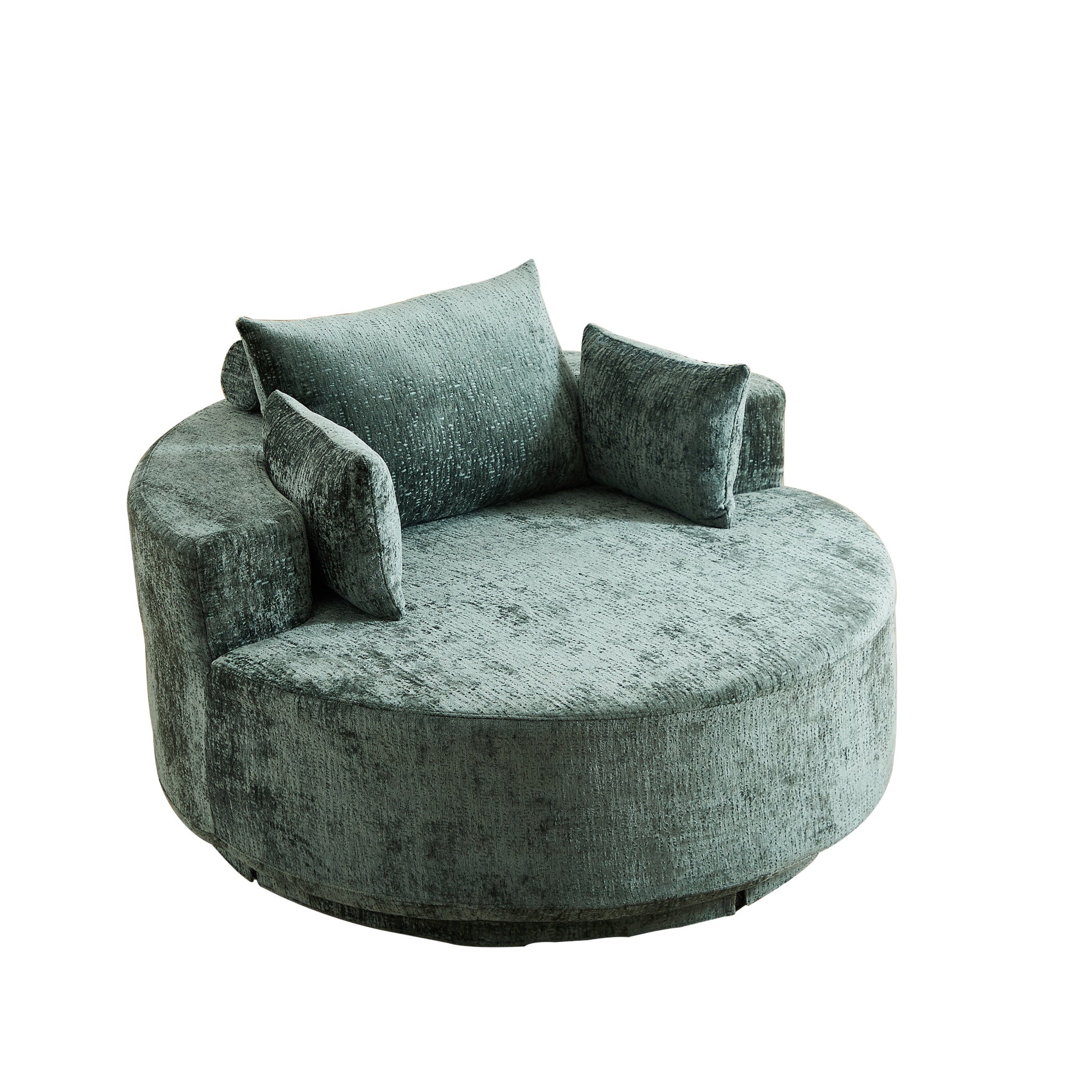 360 Degree Swivel Sleeper Chair Cozy Foam Chair for Living Room and Projection Room