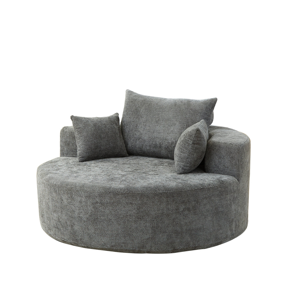 Plush Modern Sleeper Chair No Assembly Cozy Single Sofa for Living Room and Bedroom