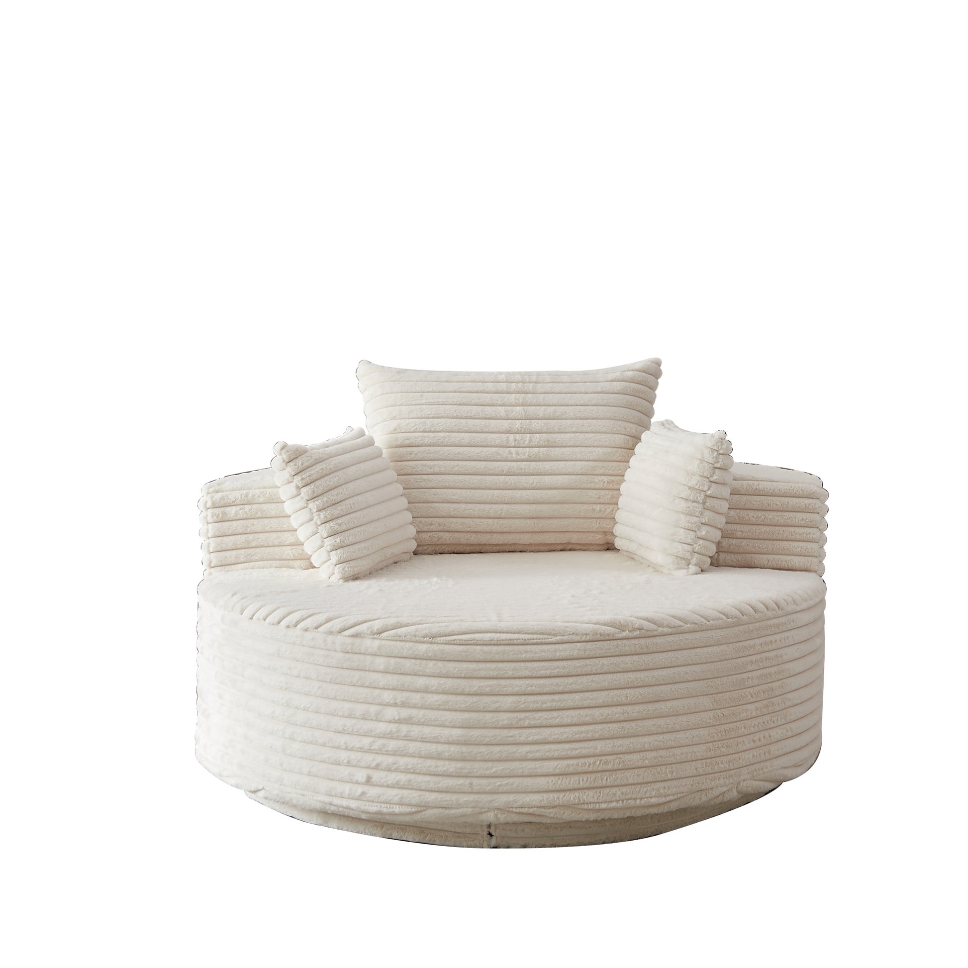 Soft Upholstered Swivel Chair Comfortable Modern Sleeper for Bedroom and Lounge Area