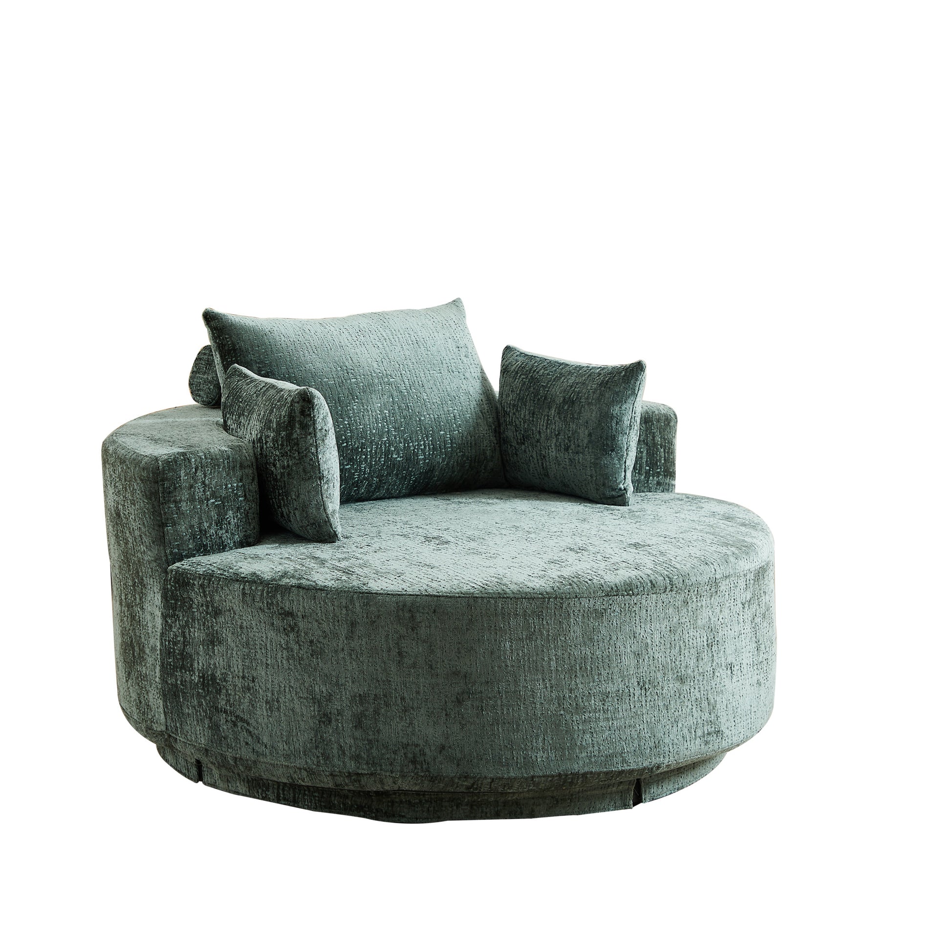 360 Degree Swivel Sleeper Chair Cozy Foam Chair for Living Room and Projection Room