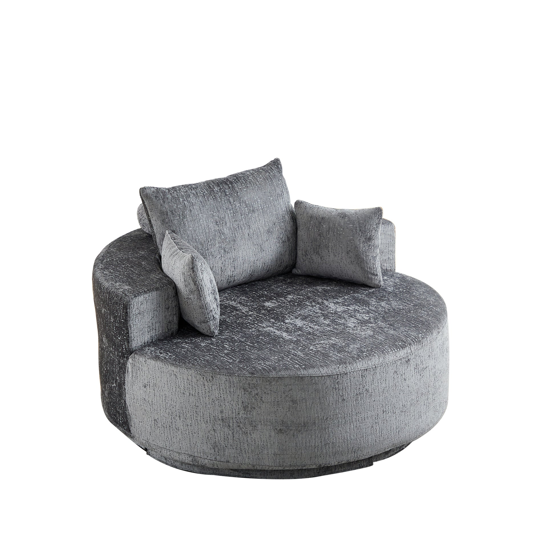 Fluffy Swivel Chair Modern Sleeper Chair for Living Room Bedroom Lounge and Home Theater