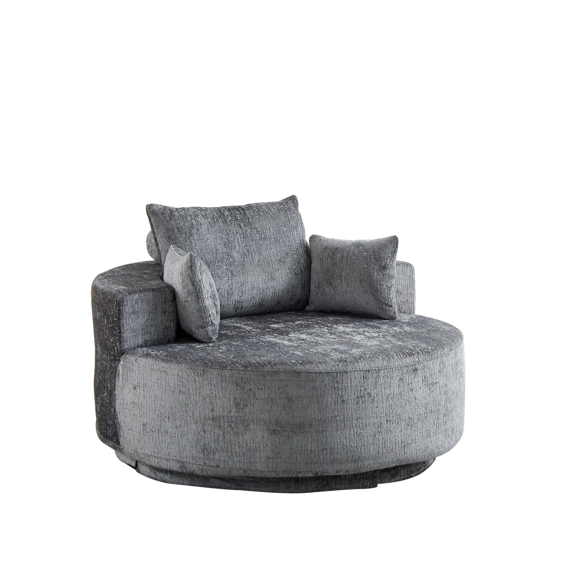 Fluffy Swivel Chair Modern Sleeper Chair for Living Room Bedroom Lounge and Home Theater