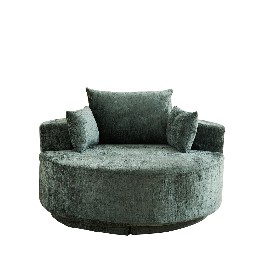 360 Degree Swivel Sleeper Chair Cozy Foam Chair for Living Room and Projection Room