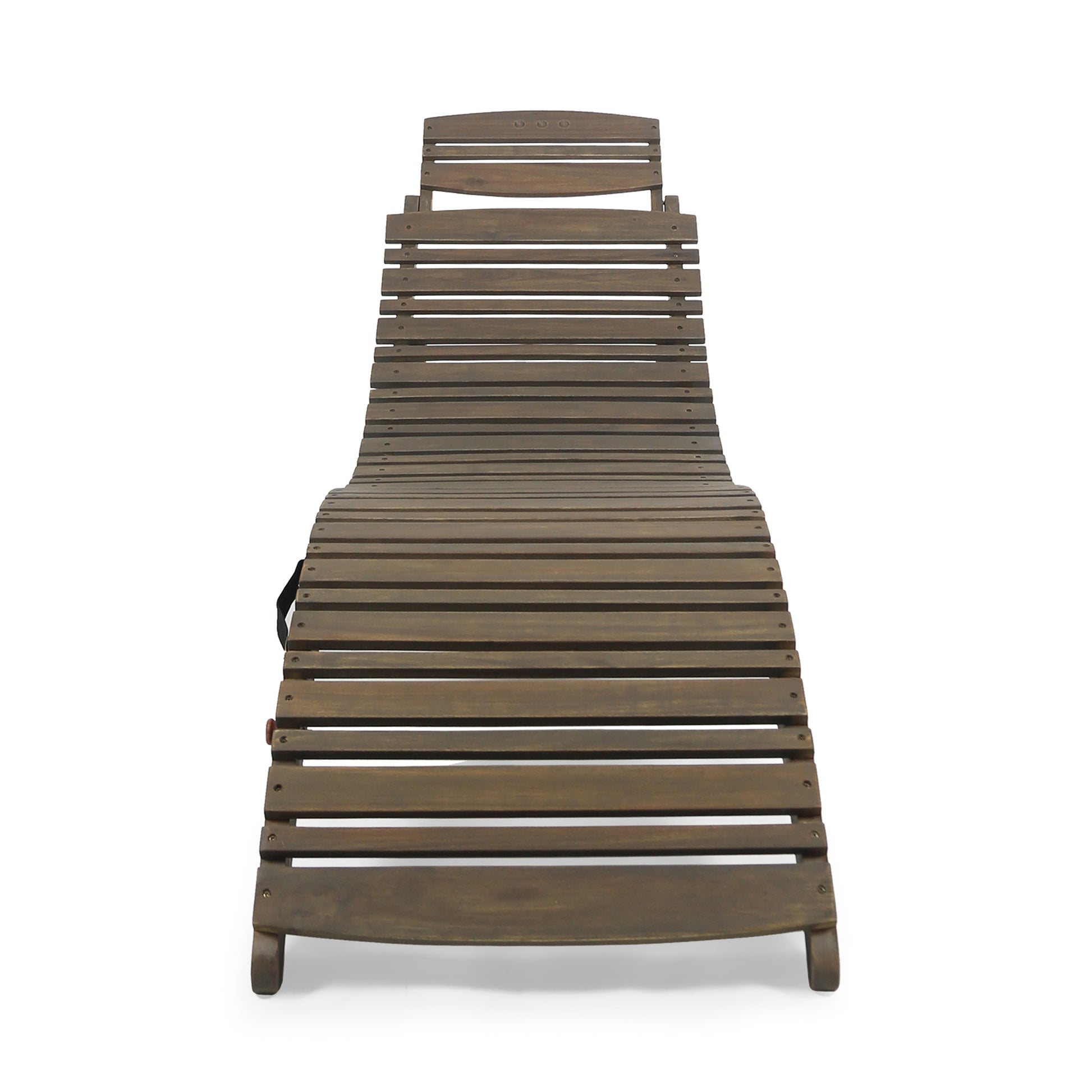 LAHAINA WOOD FOLDABLE CHAISE LOUNGE - GREY