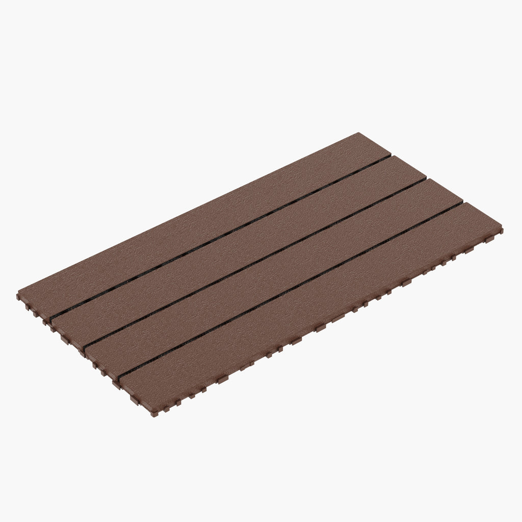 Chic Crate 24Pcs 12"x24" Interlocking Plastic Deck Tiles – Dark Gray, Waterproof