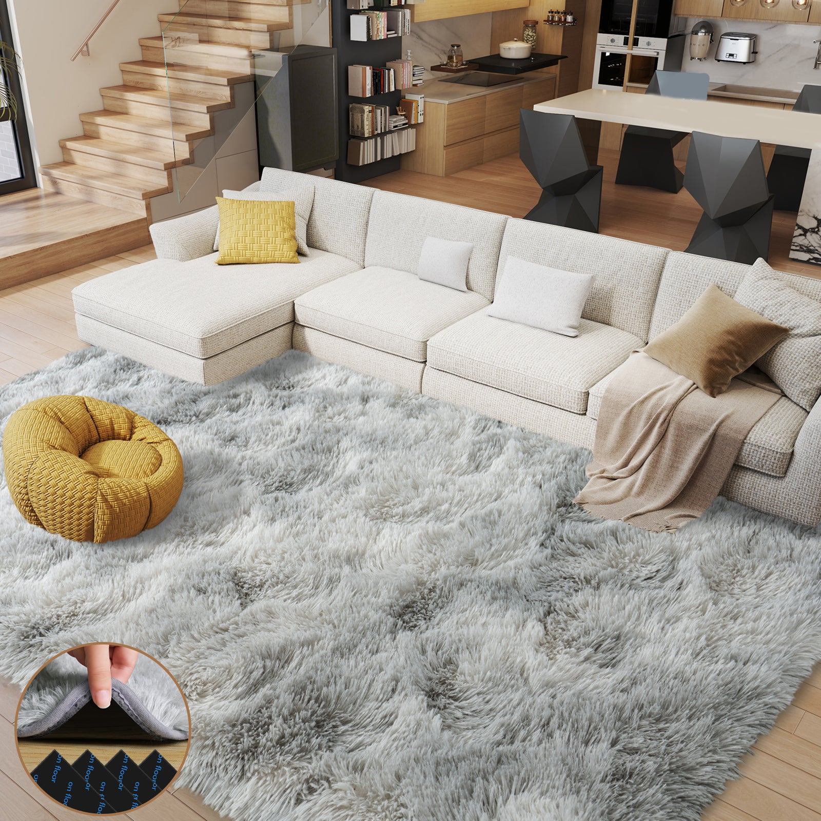 5x7ft Area Rugs for Bedroom, Soft Fluffy Shaggy Rug for Living Room Kids Room Home Decor