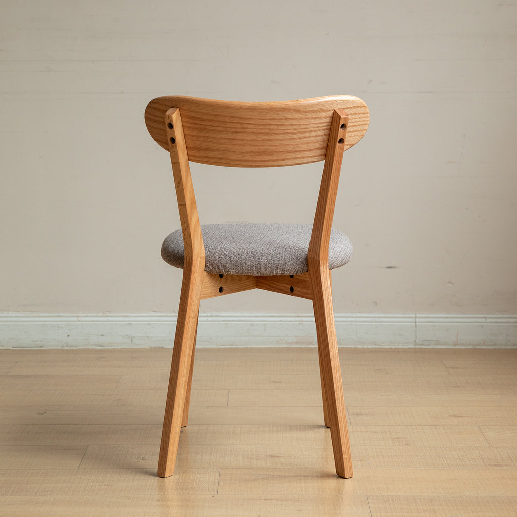 Set of 2/4 Minimalist Solid Oak Dining Chairs Kitchen 47.5x55.5x78cm