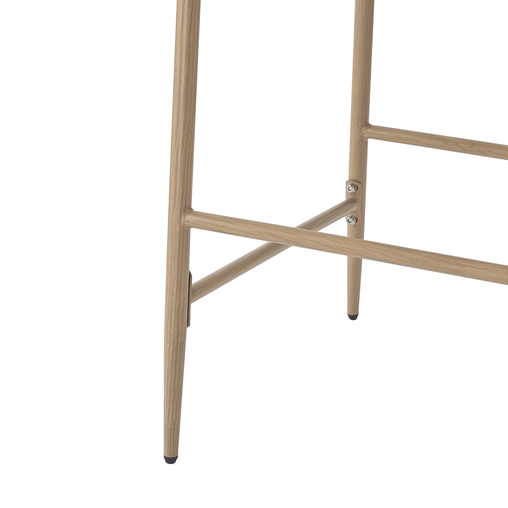 Farmhouse Barstools with Woven Rattan Back & Padded Seat - 29.5" Height (Set of 2)