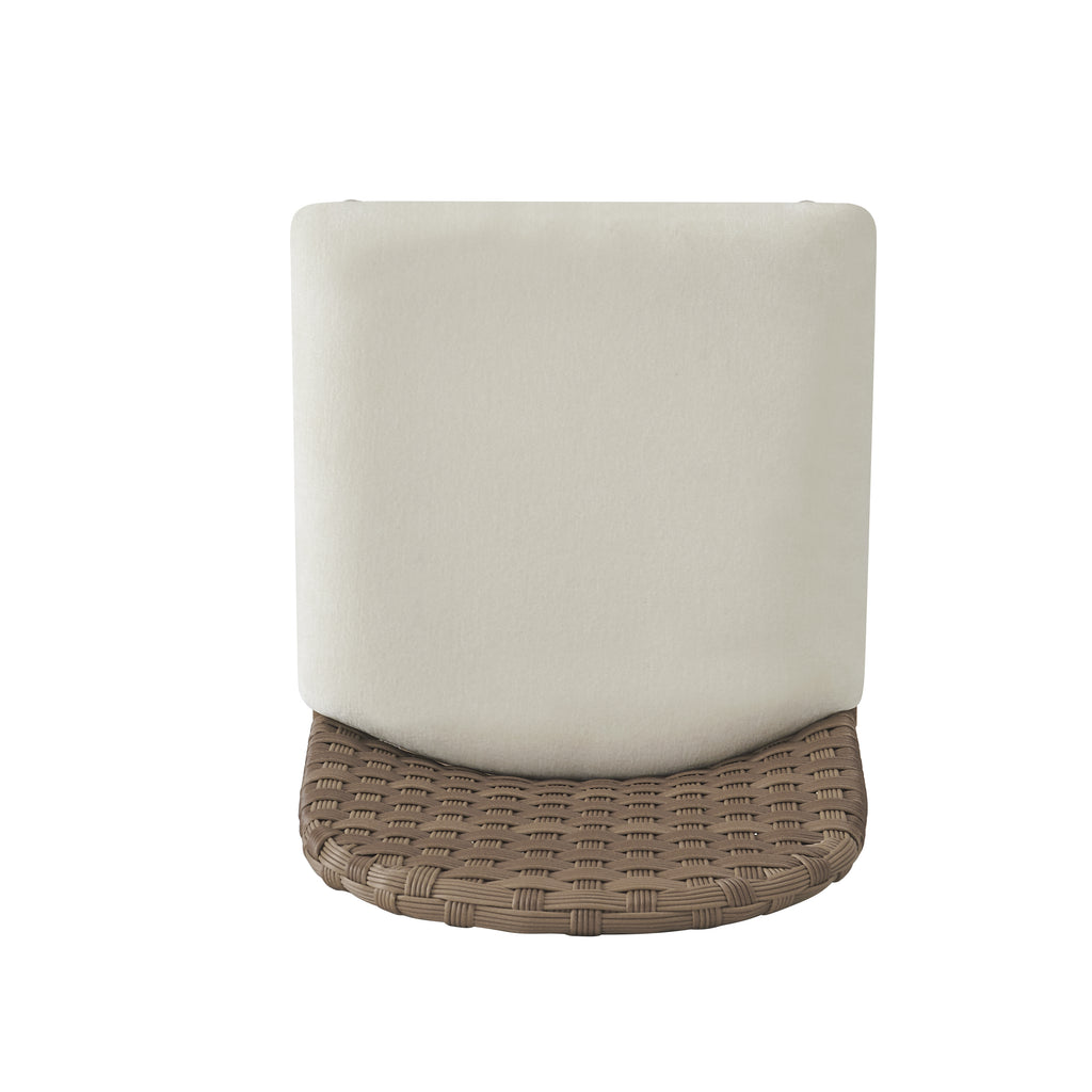 Farmhouse Barstools with Woven Rattan Back & Padded Seat - 29.5" Height (Set of 2)