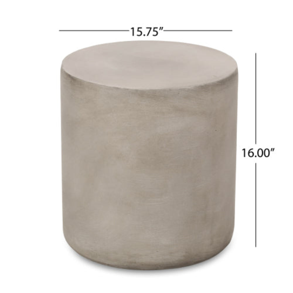 2-Piece Modern Patio End Table, Iron-Cut Overlapping Circle Design, Powder-Coated Iron Frame, No Assembly