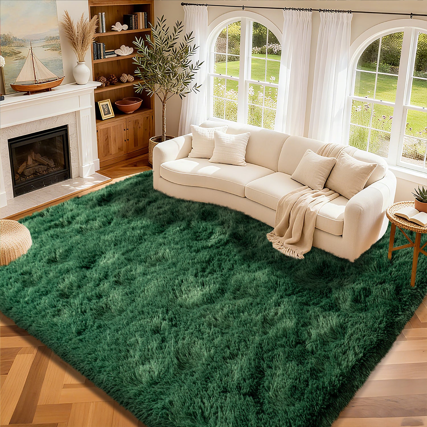Area Rugs for Living Room Bedroom, Non-Slip Fluffy Soft Shag Carpet for Kids Home Dorm Decor