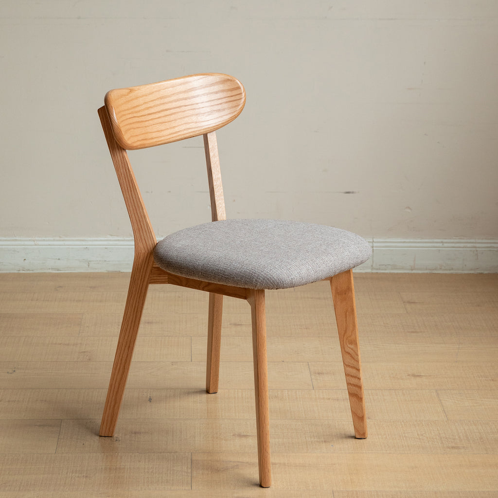 Set of 2/4 Minimalist Solid Oak Dining Chairs Kitchen 47.5x55.5x78cm