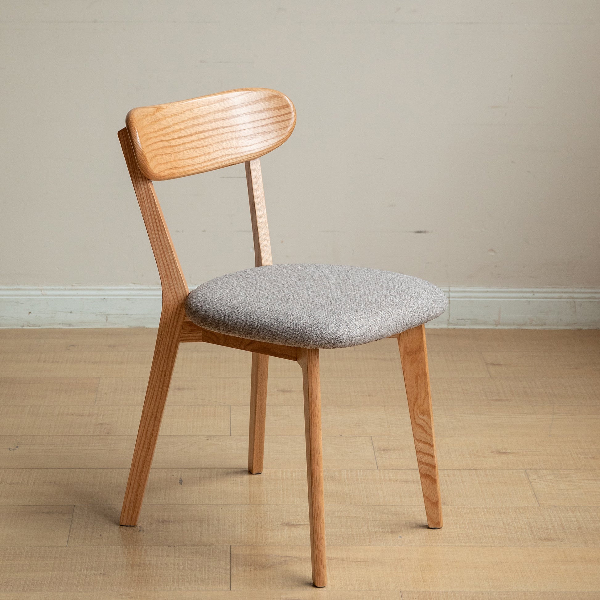 Set of 2/4 Minimalist Solid Oak Dining Chairs Kitchen 47.5x55.5x78cm