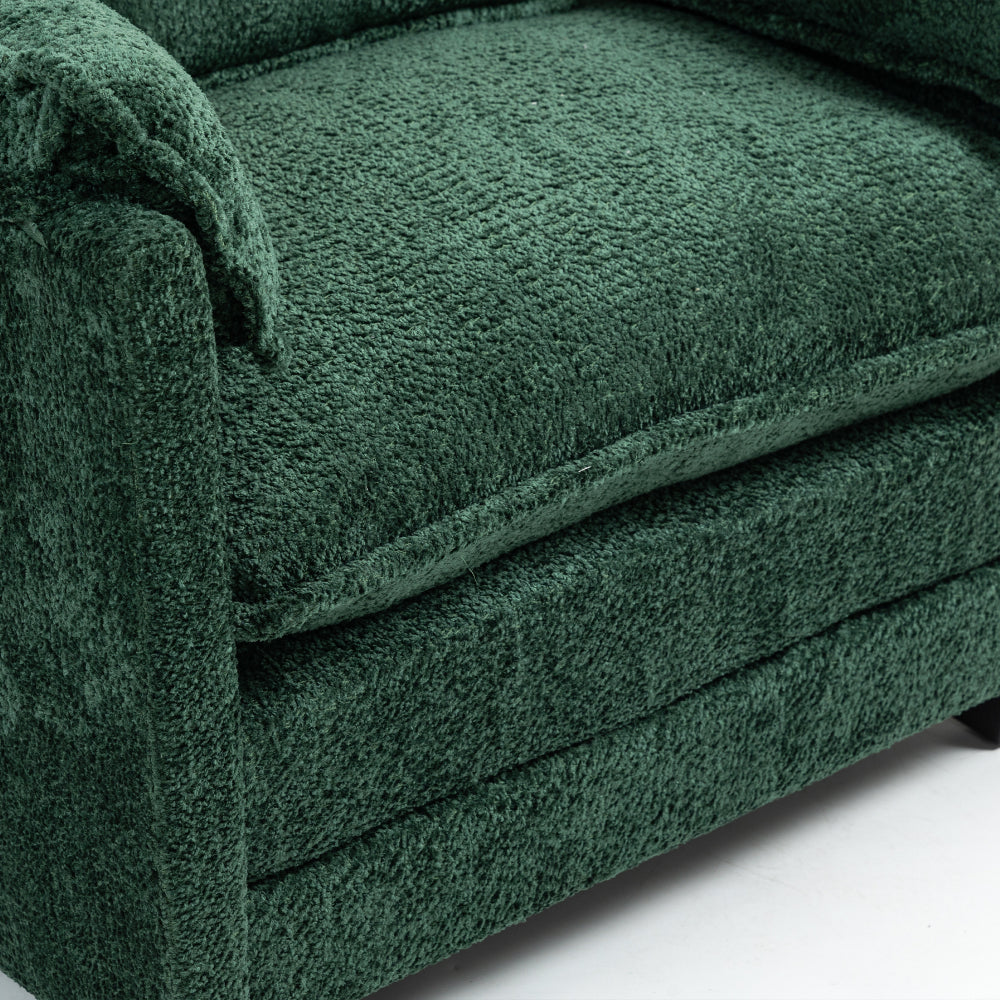 Chic Crate - 55.32*39.76" Oversized Sofa Indoor,Portable ottoman,Boucle Single Sofa Bed with Wider seat,Double deep cushion,Strong wrapping of thick armrests for Living Room,Bedroom.3 Colors.