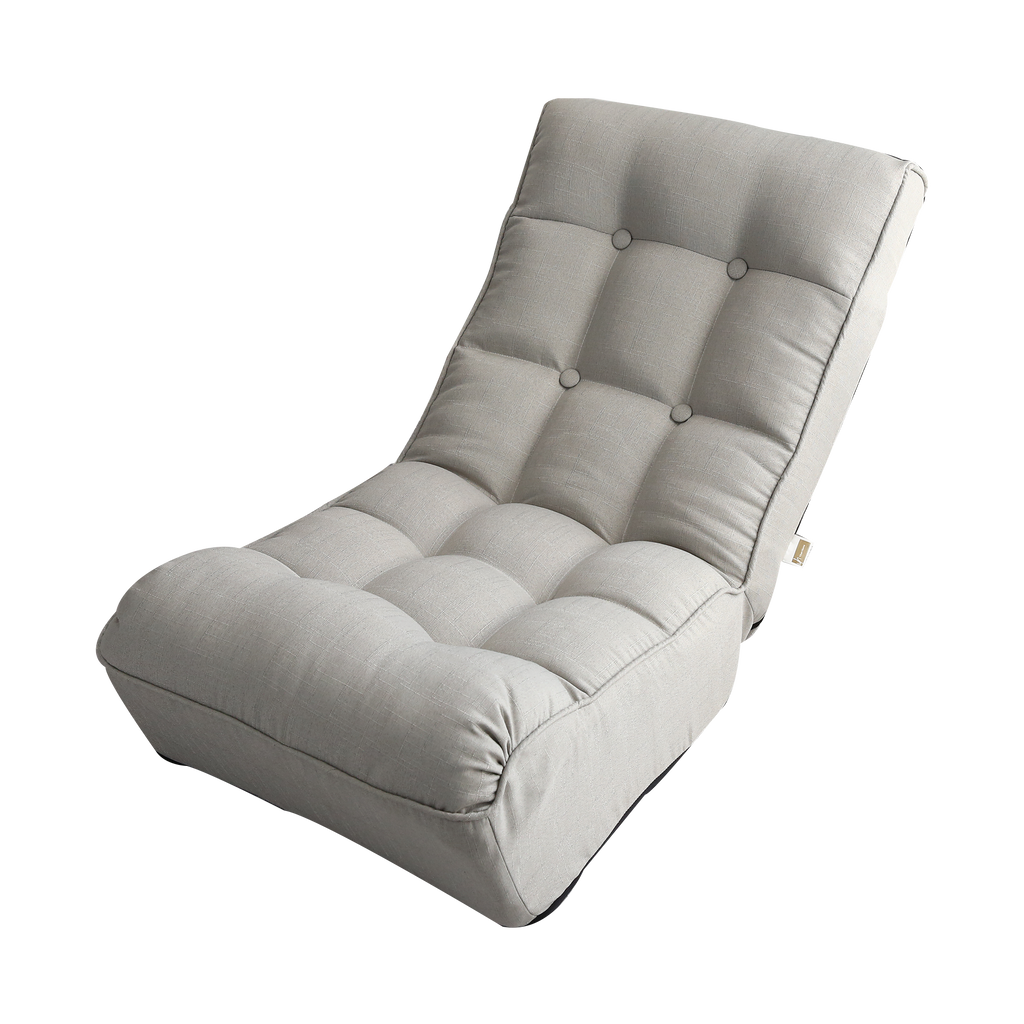 Adjustable Gray Metal Reclining Chair for Living Room and Balcony