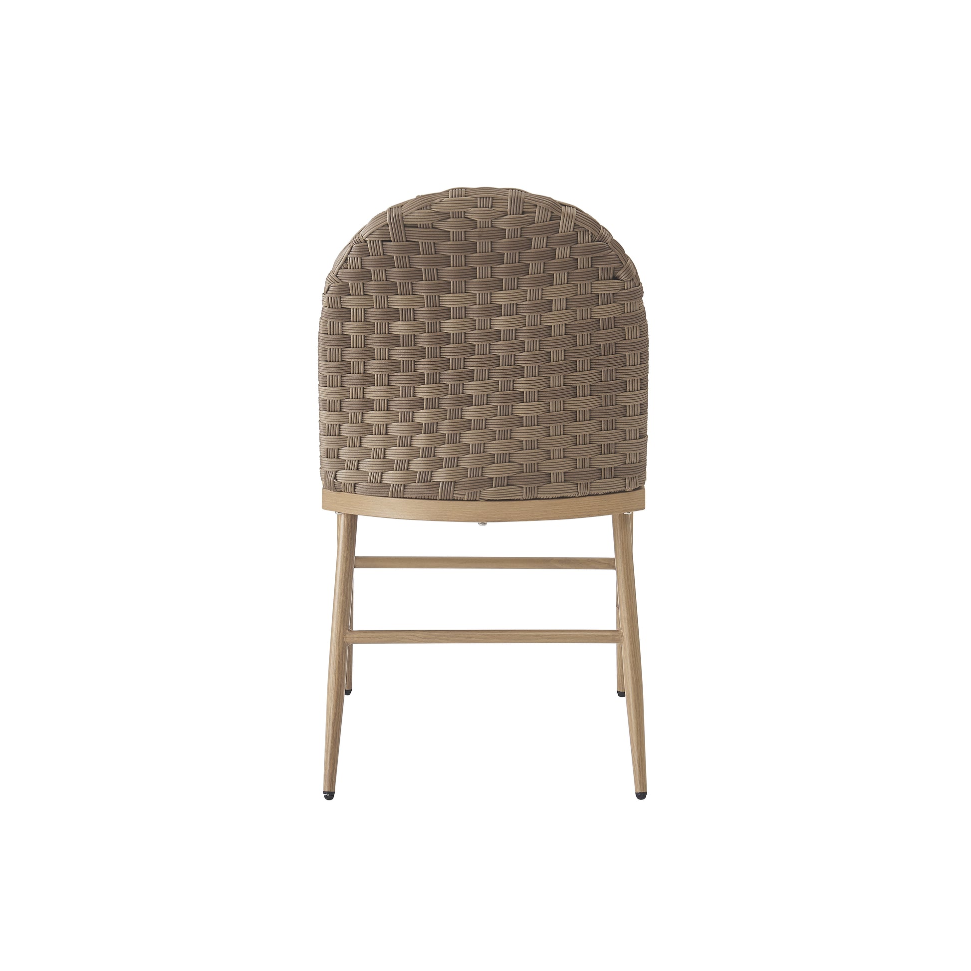 Farmhouse Dining Chairs with Artisan Rattan Backrest & Sturdy Iron Frame (Set of 2)