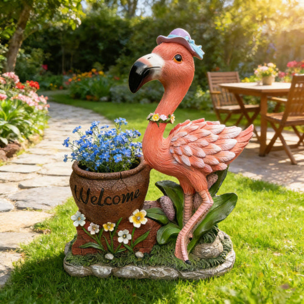 Flamingo Shape Flower Pot Planter with Creative Design