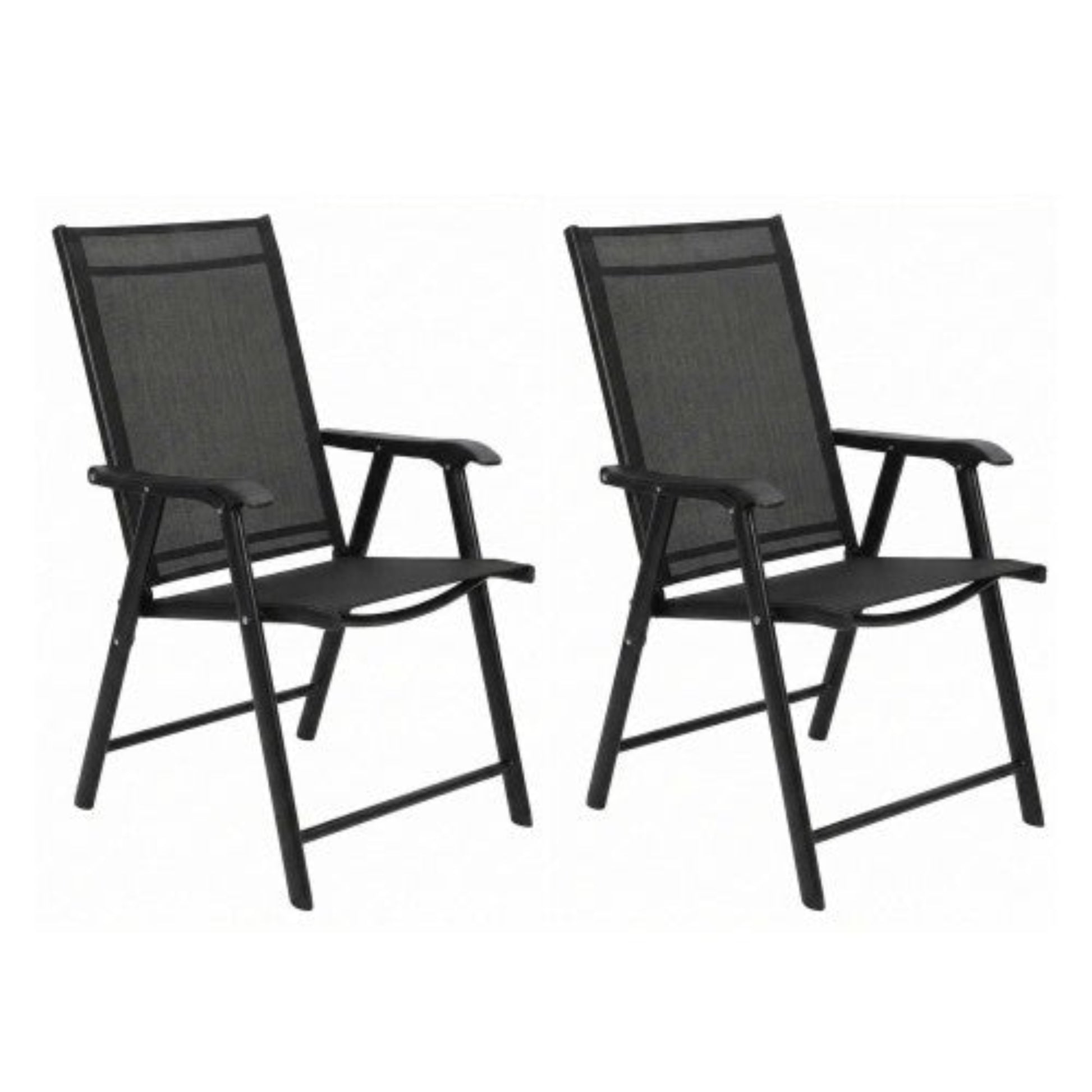 Outdoor Patio Chairs Set of 2 Stackable Portable for Deck, Garden, Camping and Travel
