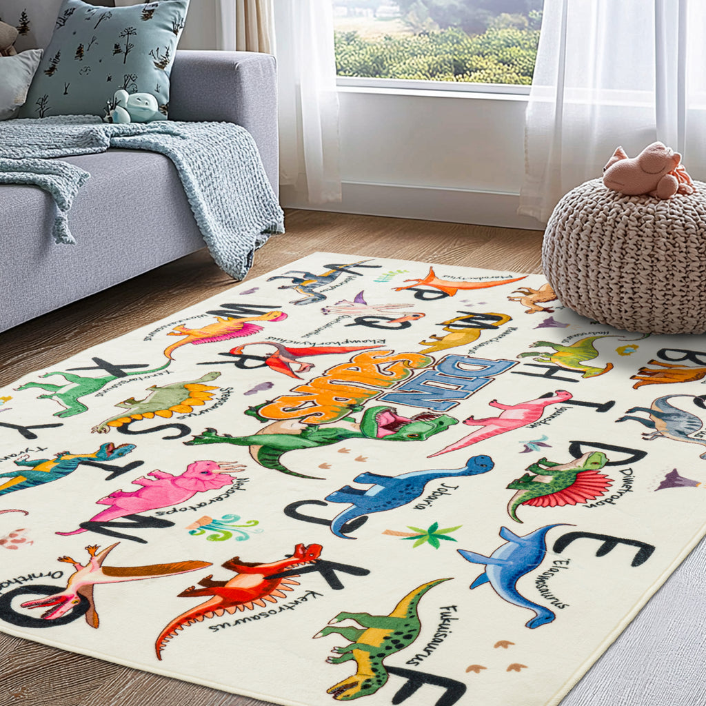 Kids ABC Educational Area Rugs For Kids Boys Girls Kindergarten Decorative Soft Crawling Floor Mats Children's Bedside Rugs